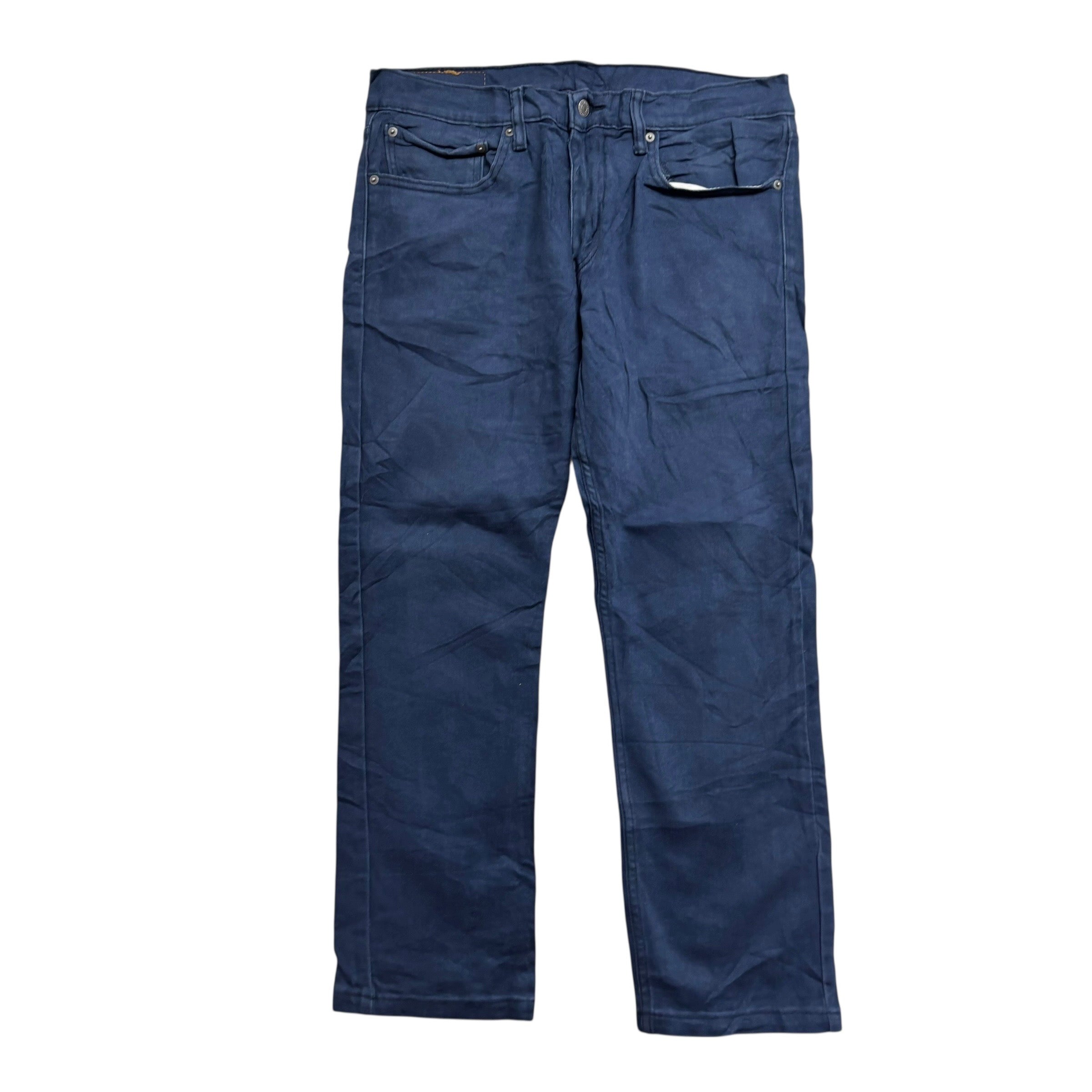 Levis 511 Trousers W34 L27 Mens Navy Blue Slim Fit Stretch Pants (E)