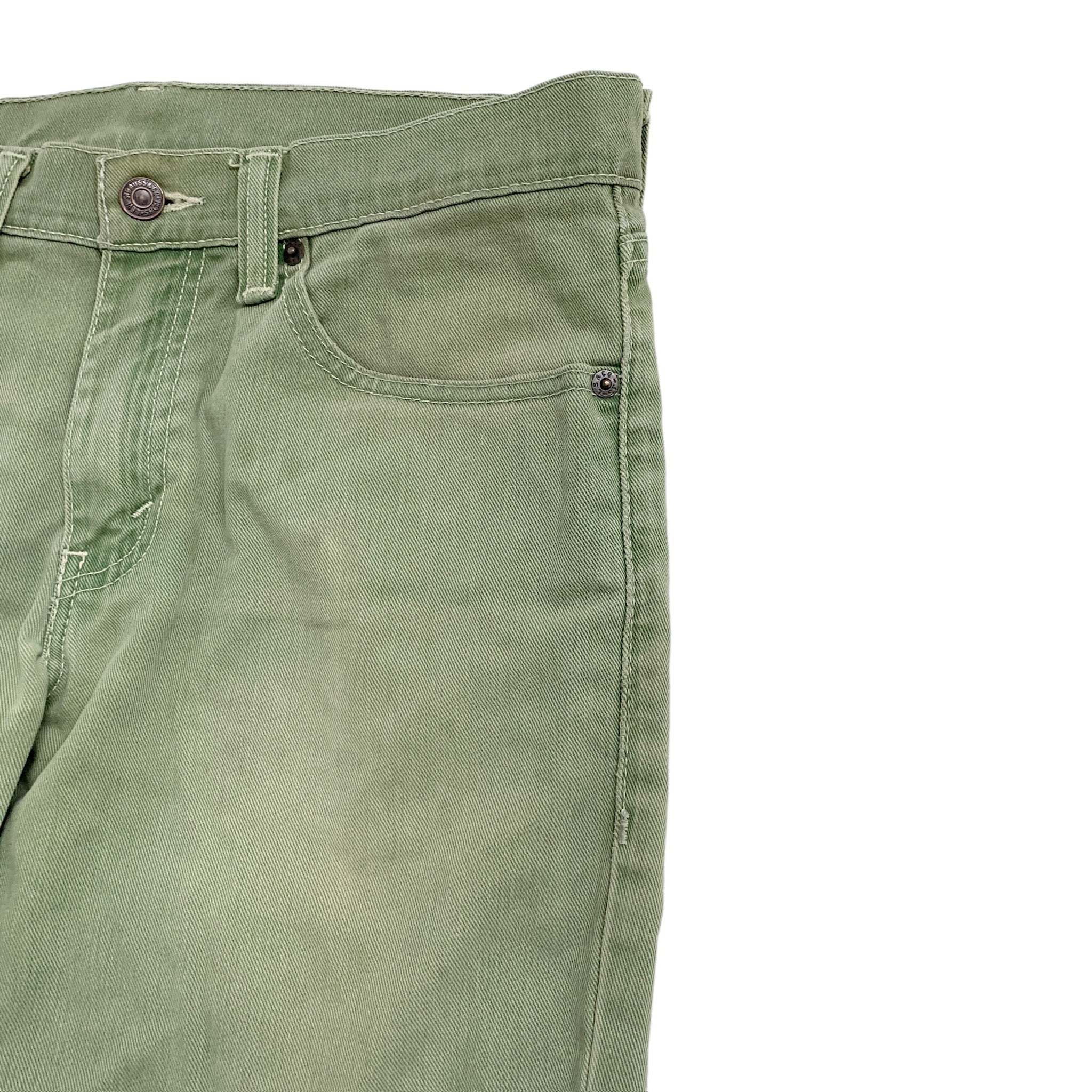 Levis 511 Jeans W31 L32 Mens Green Slim Fit Stretch Denim