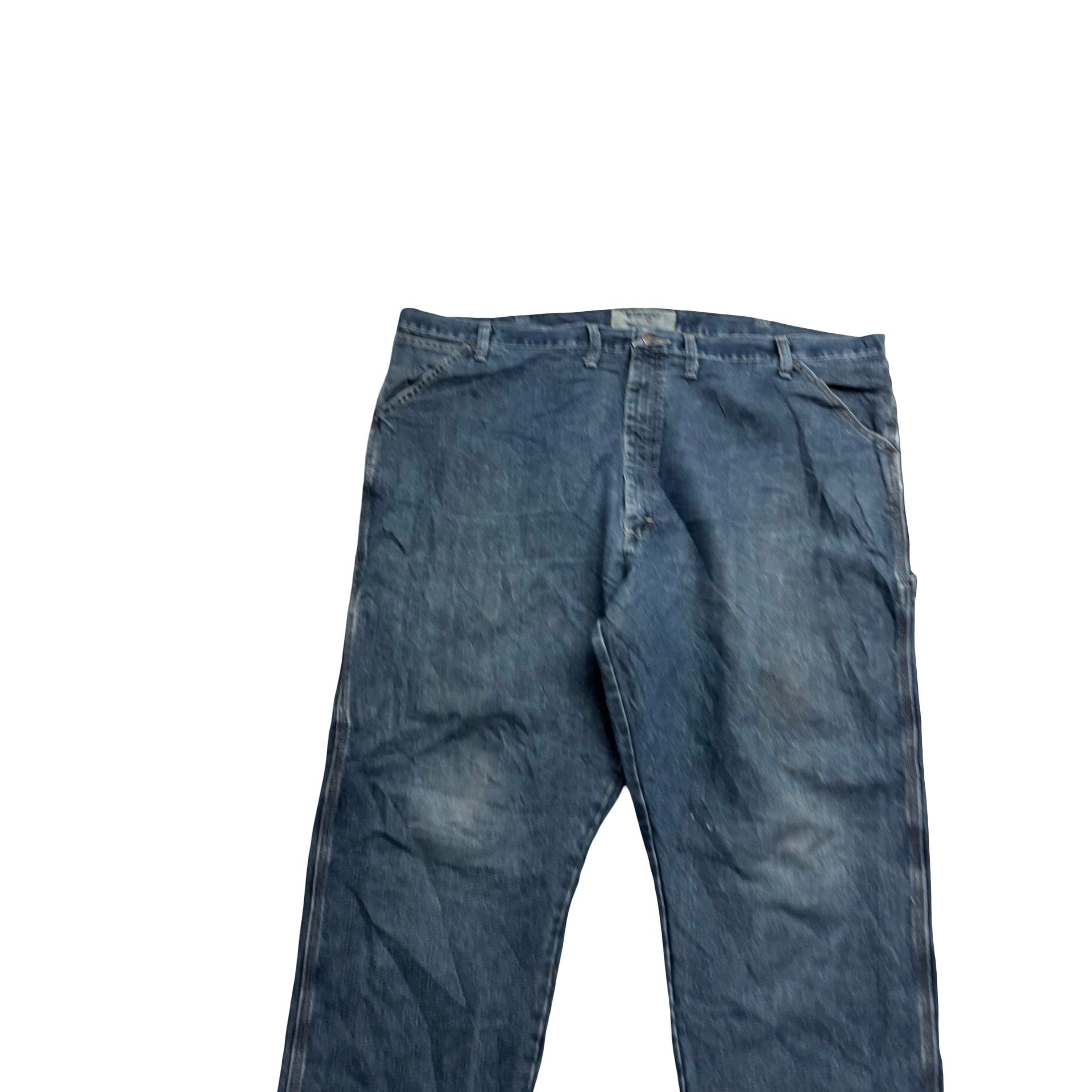 Wrangler Carpenter Jeans W46 L30 Mens Dark Blue Baggy Relaxed Fit Denim