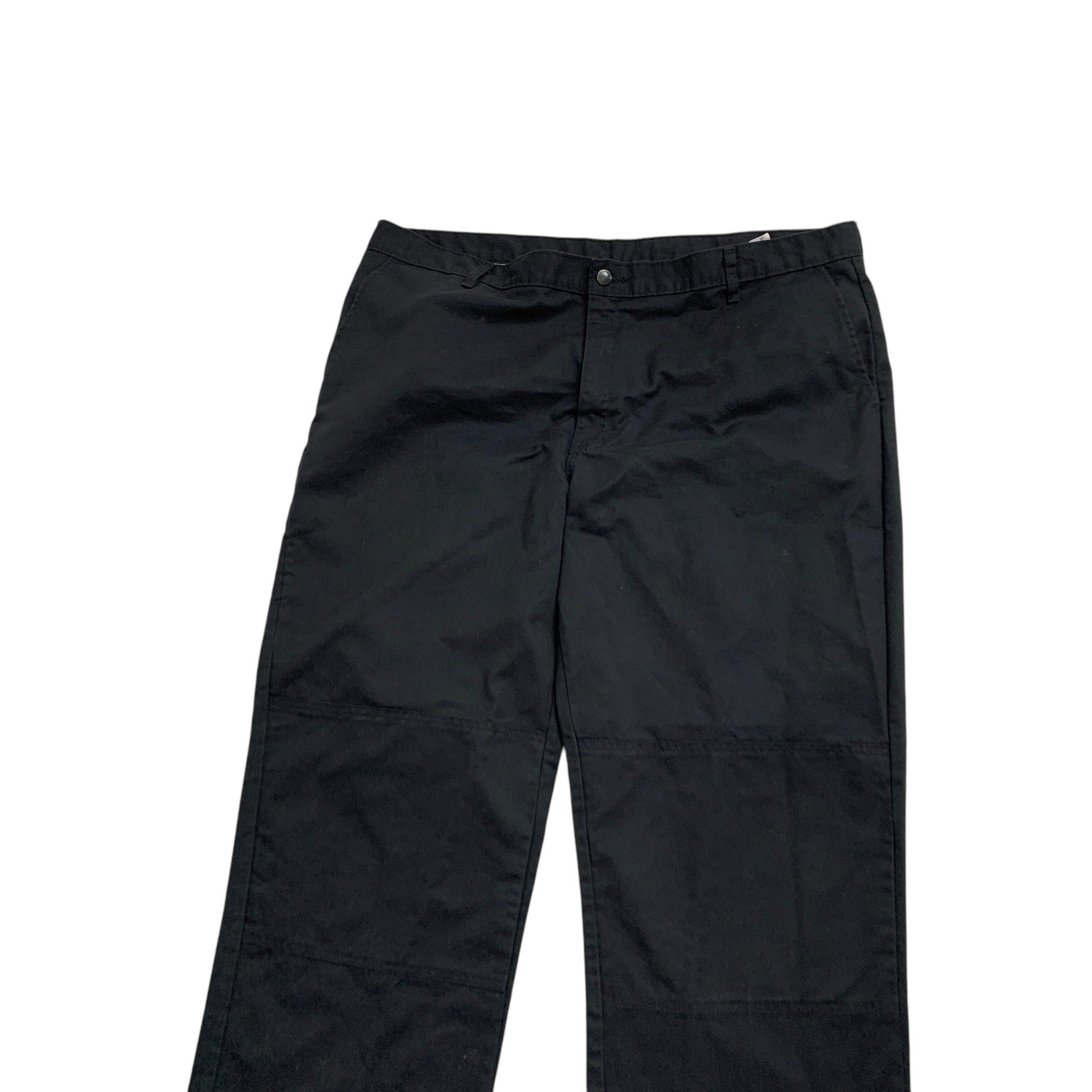Dickies Double Knee Trousers W42 L32 Mens Black Pants Baggy Relaxed Fit Workwear