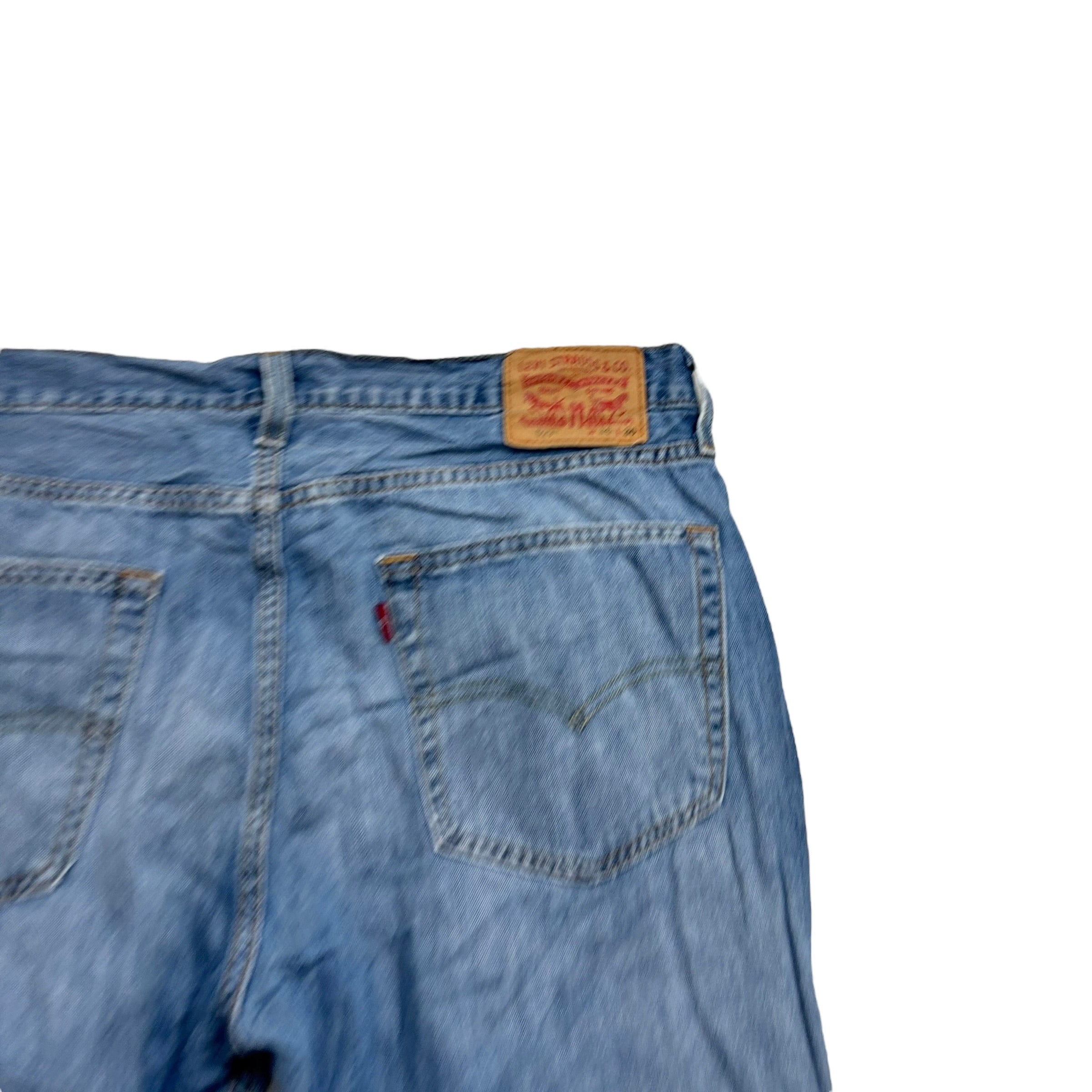 Levis 527 Jeans W36 L30 Mens Mid Blue Slim Bootcut Fit Denim (E)