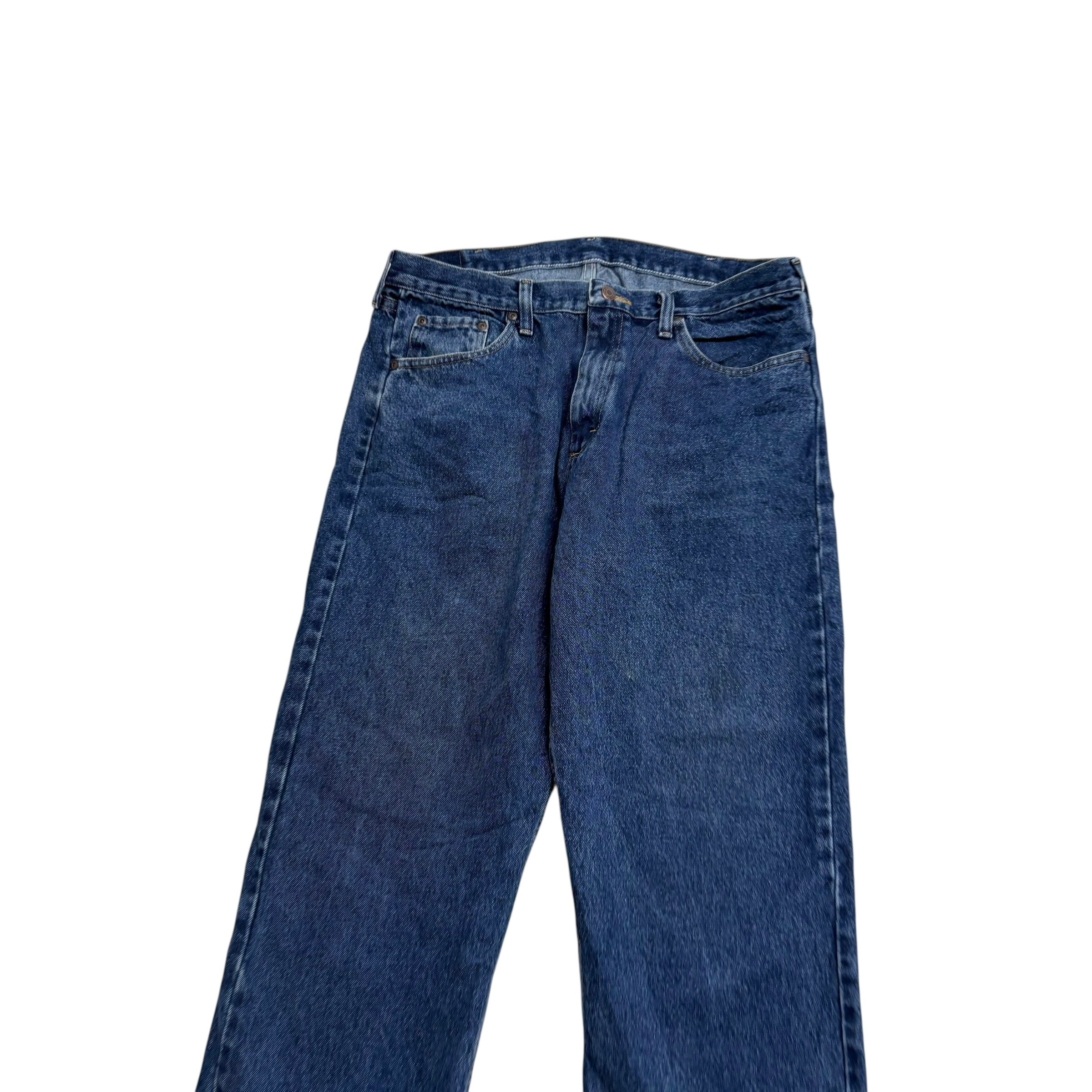 Wrangler Jeans W36 L30 Mens Mid Blue Relaxed Straight Fit Denim