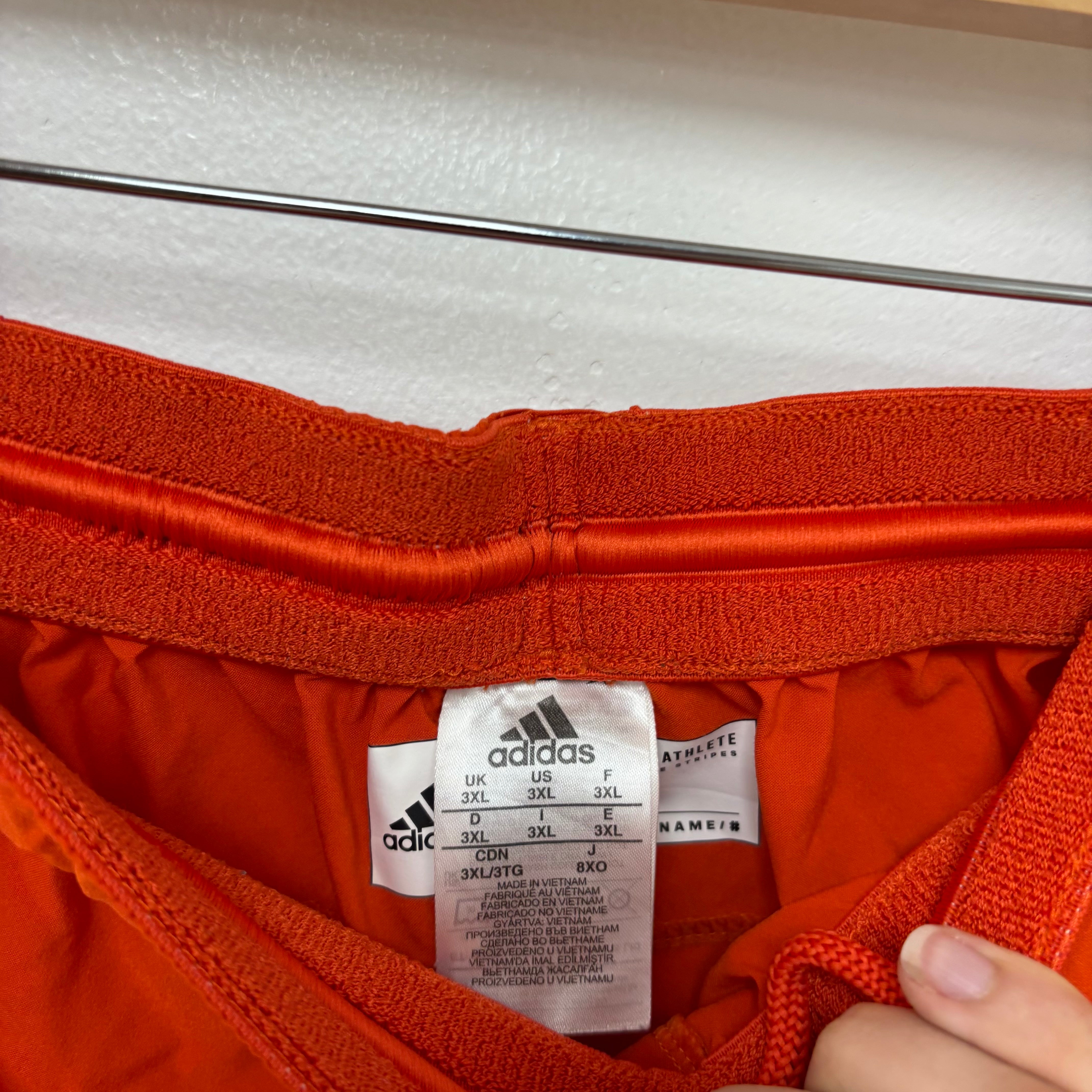 Adidas Shorts Mens 3XL Orange Sports Running Gym Athletic Pockets (E)