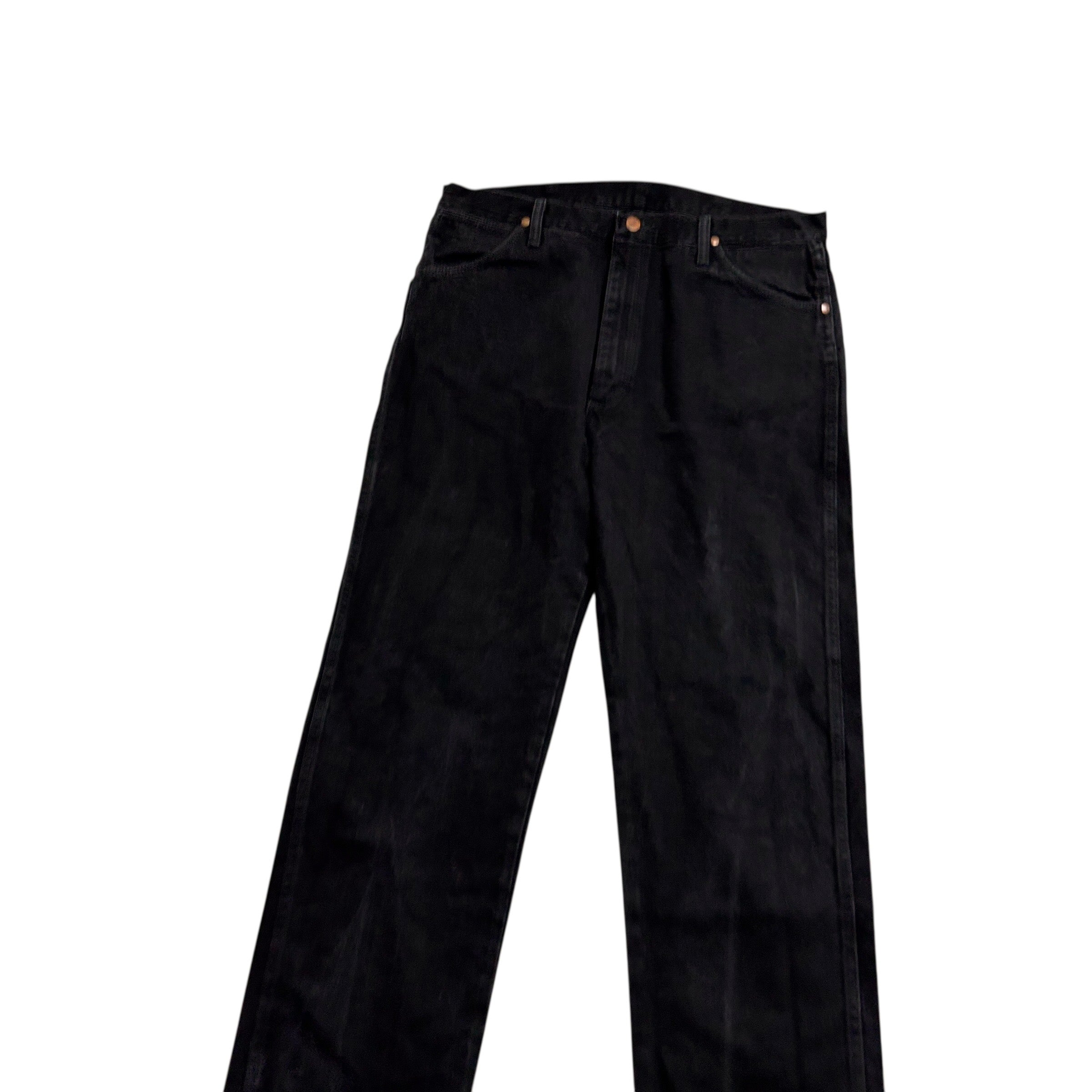 Wrangler Jeans Cowboy Cut W35 L36 Mens Black 13MWZ Original Fit Denim (E)