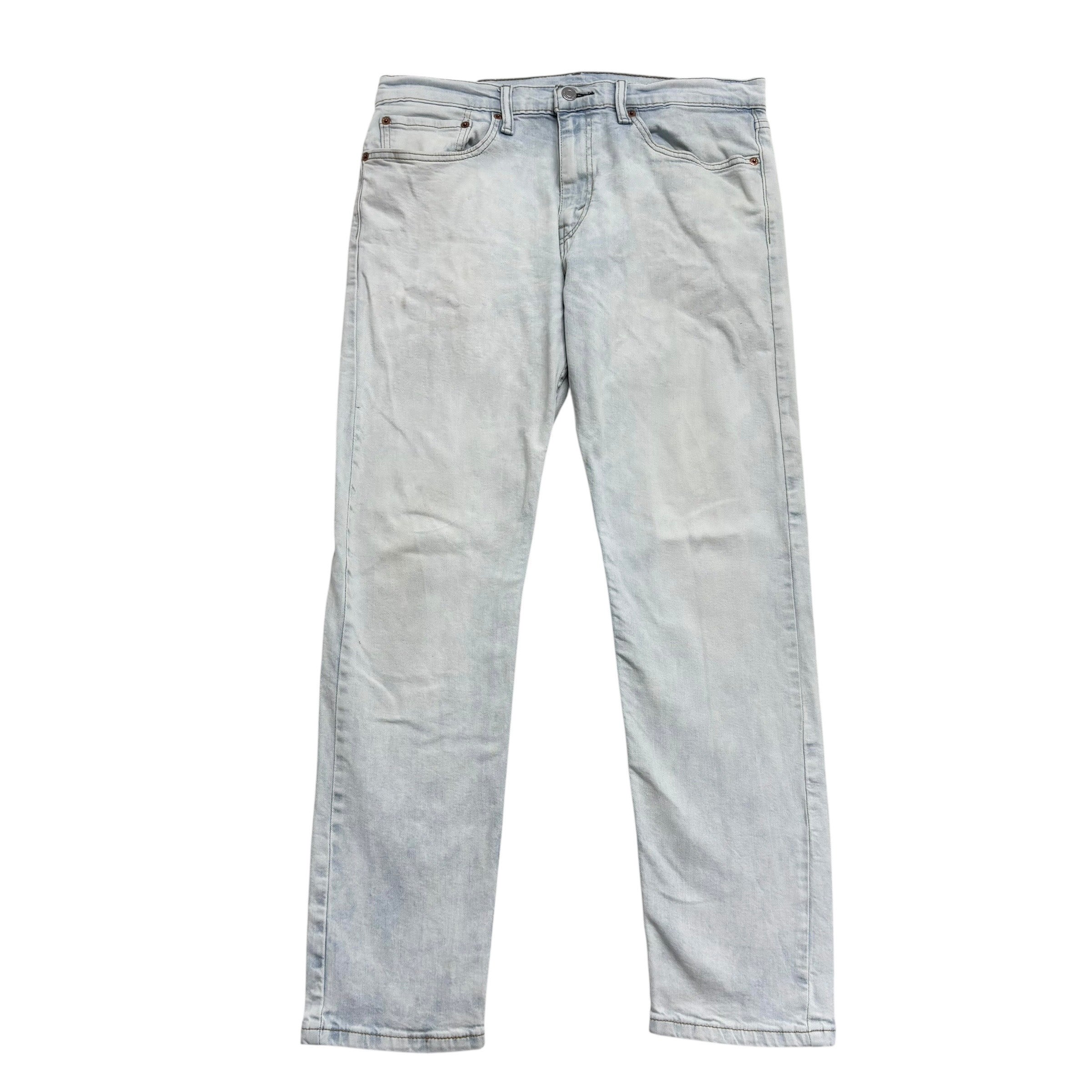 Levis 502 Jeans W34 L32 Mens Light Blue Regular Tapered Fit Stretch Denim