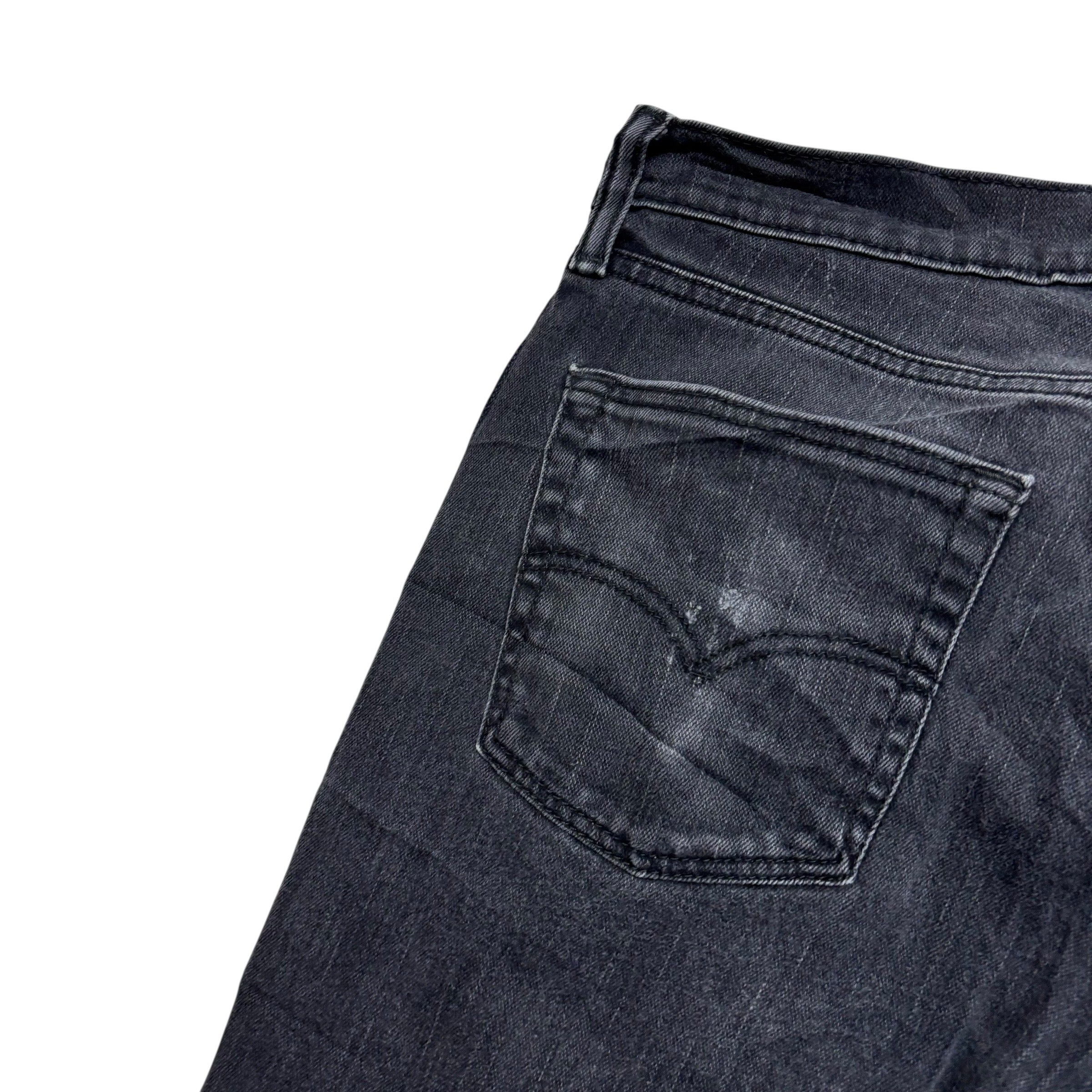 Levis 514 Jeans W34 L32 Mens Black Regular Straight Fit Stretch Denim