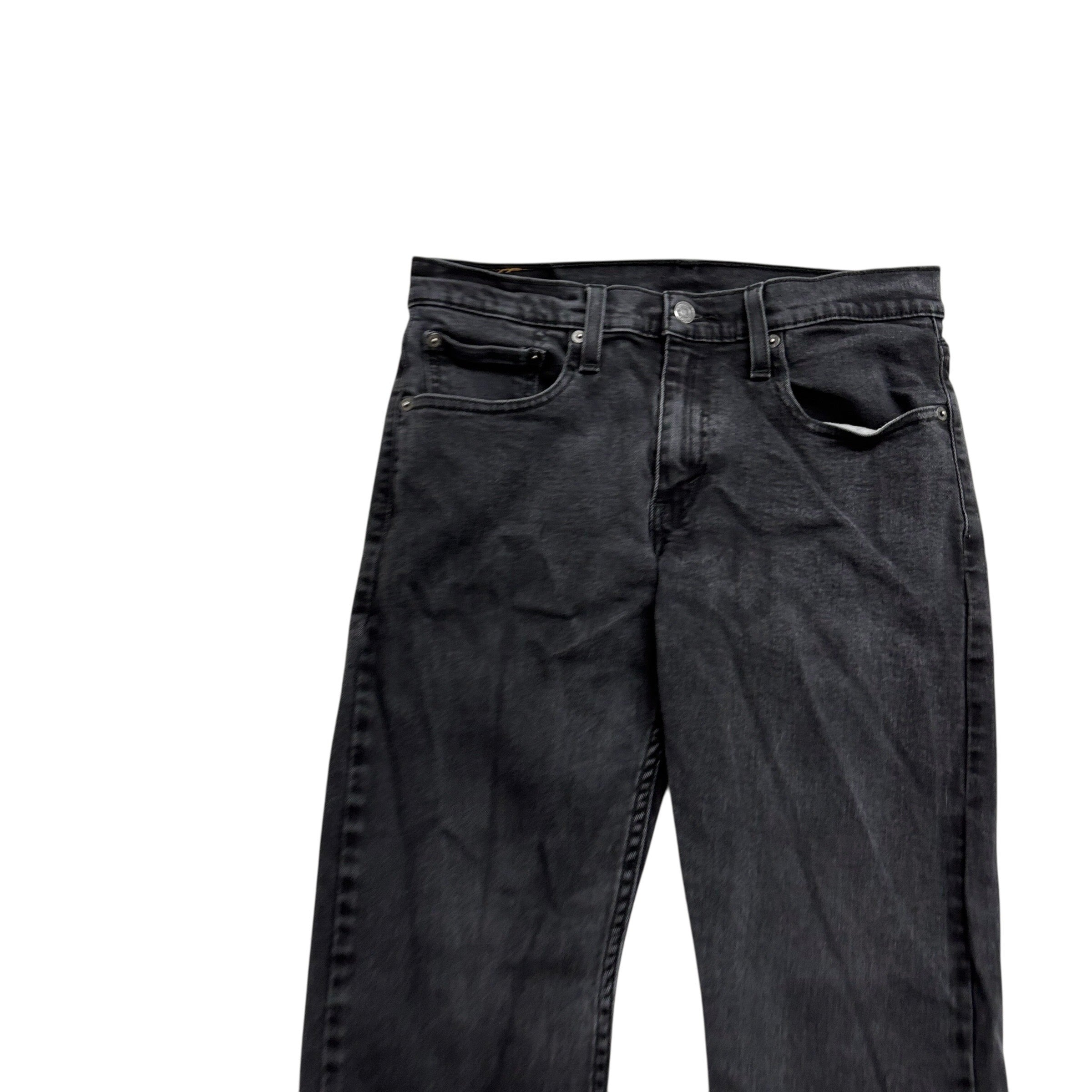 Levis 502 Jeans W30 L28 Mens Black Slim Tapered Fit Stretch Denim (F)
