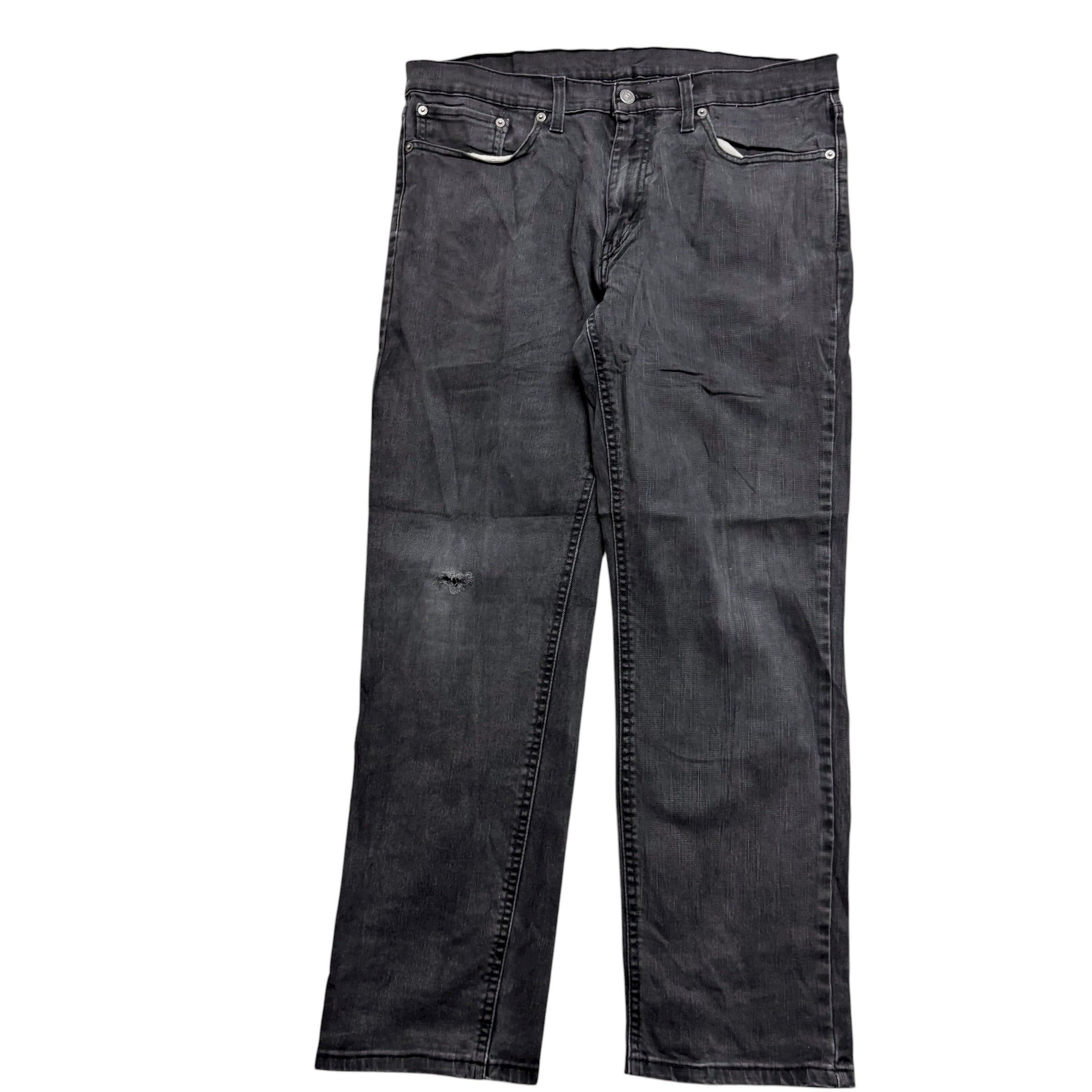 Levis 541 Jeans W34 L30 Mens Black Athletic Tapered Fit Stretch Denim (F)