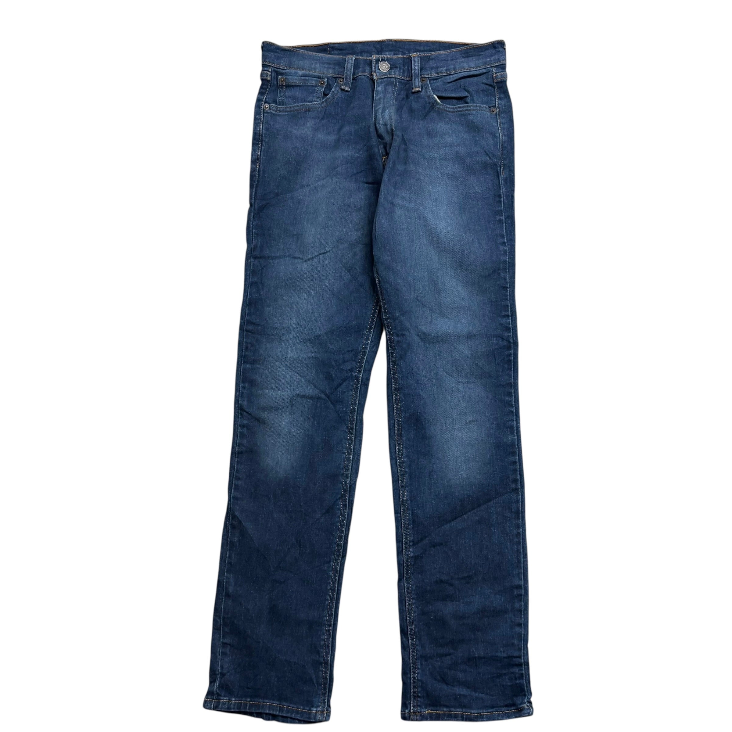 Levis 541 Jeans W29 L32 Mens Dark Blue Athletic Tapered Fit Stretch Denim (E)