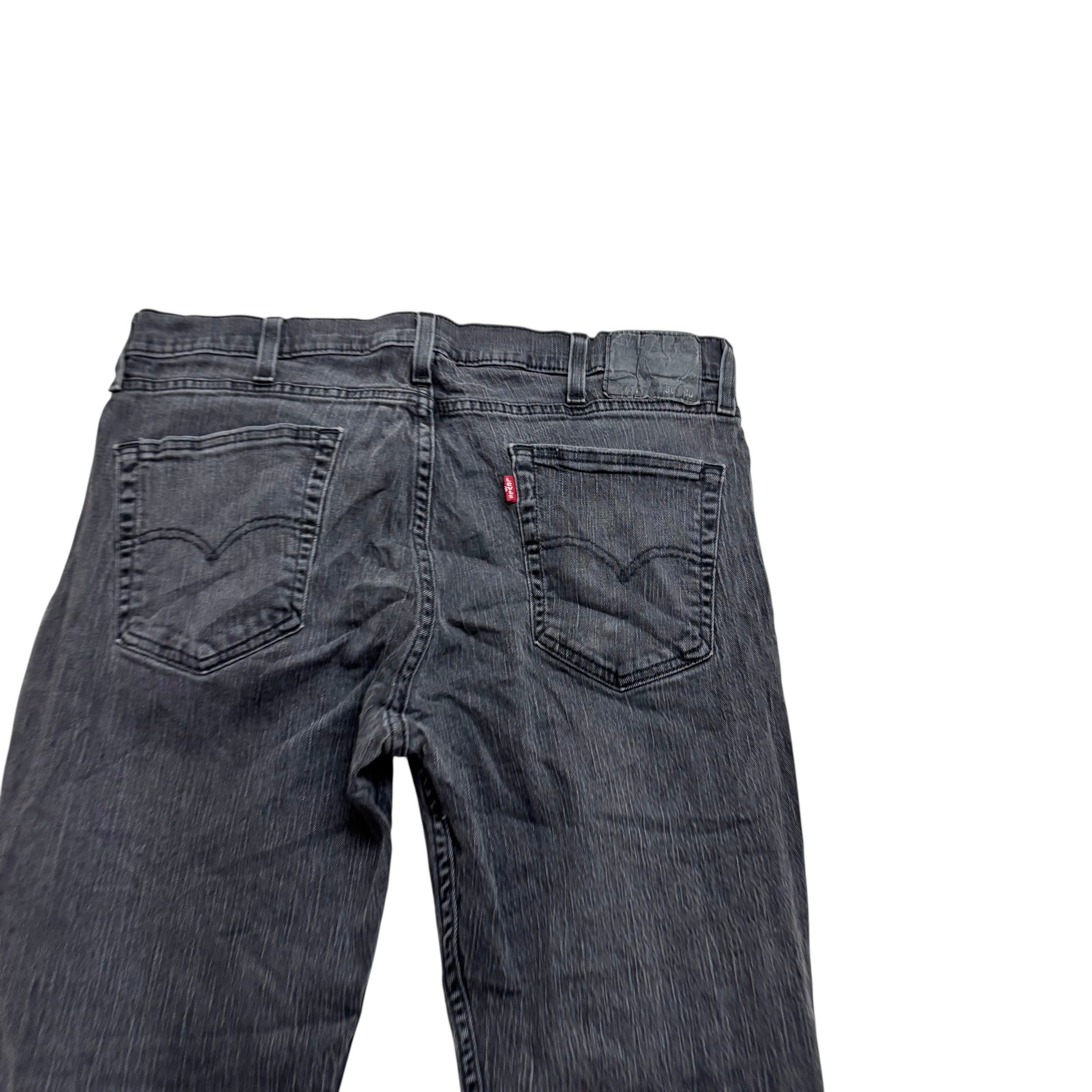 Levis 514 Jeans W36 L29 Mens Black Regular Straight Fit Stretch Denim (F)