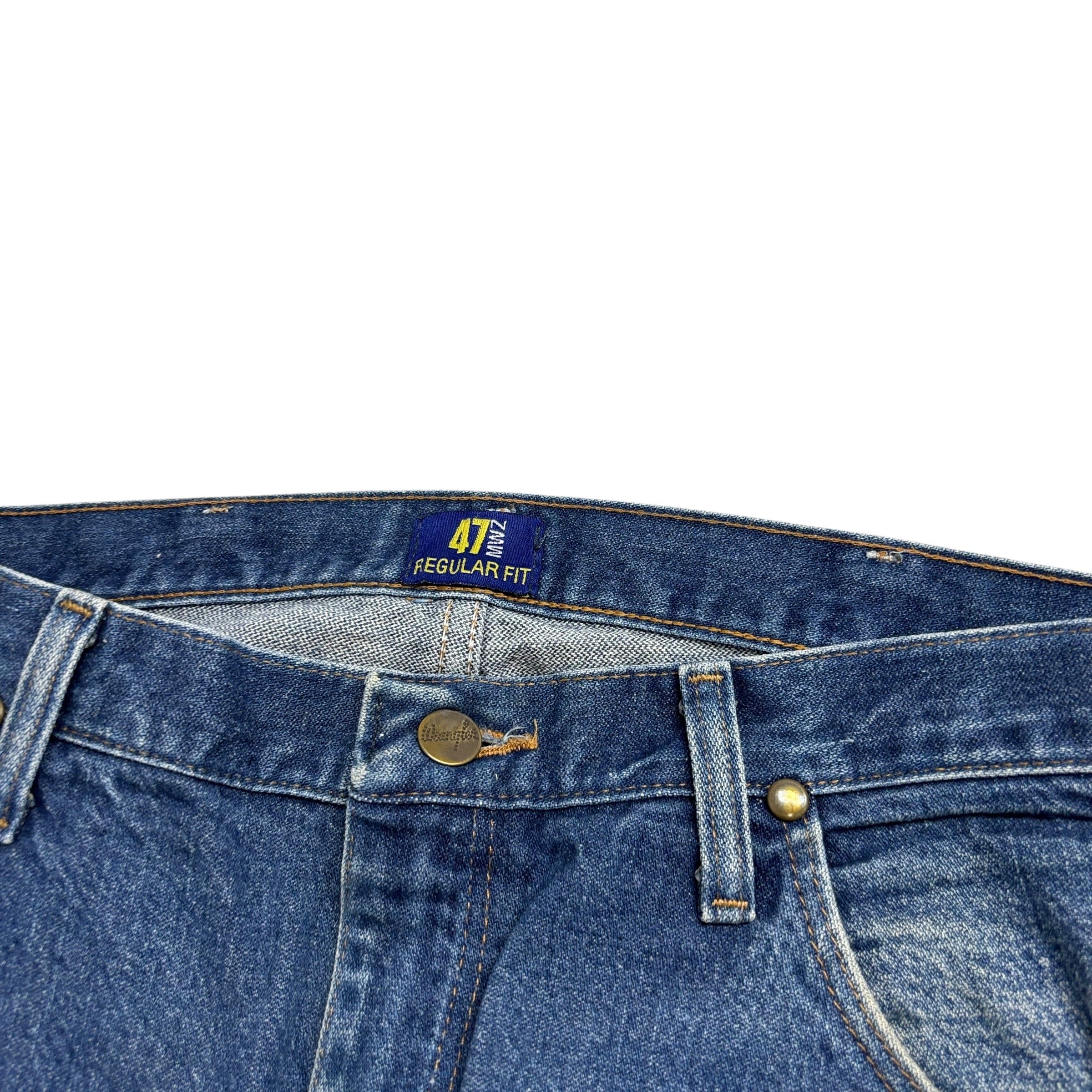 Wrangler Jeans Cowboy Cut W32 L34 Mens Mid Blue 47MWZ Original Fit Denim