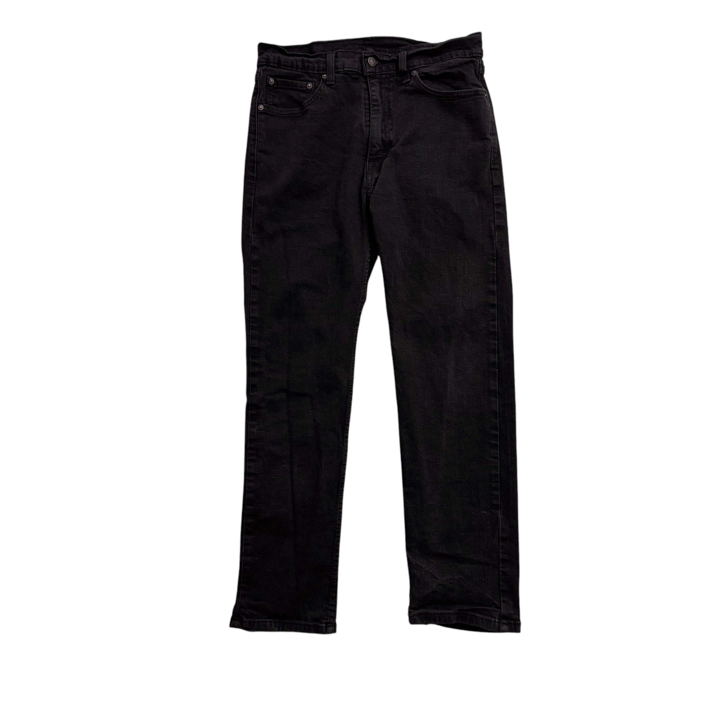 Levis 505 Jeans W31 L29 Mens Black Regular Straight Fit Stretch Denim (E)