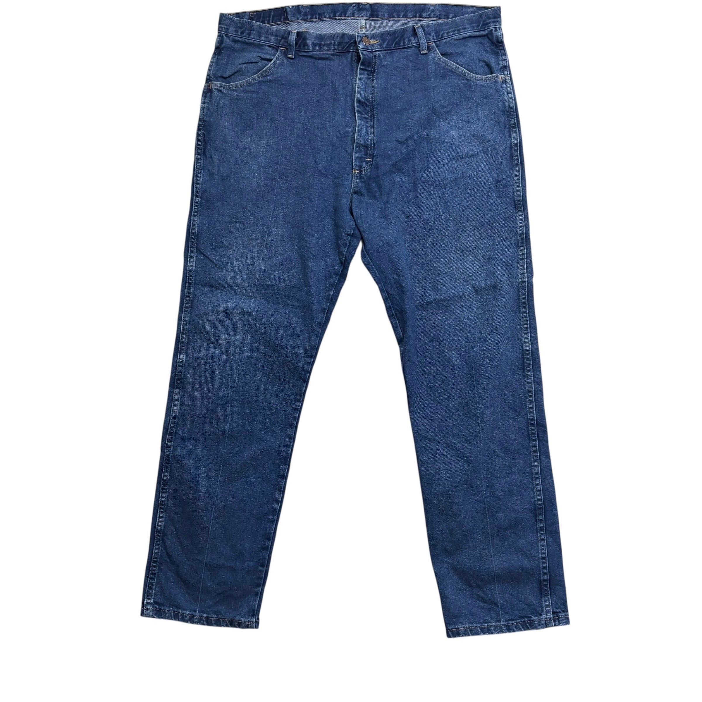 Wrangler Jeans W42 L32 Mens Mid Blue Regular Straight Fit Denim