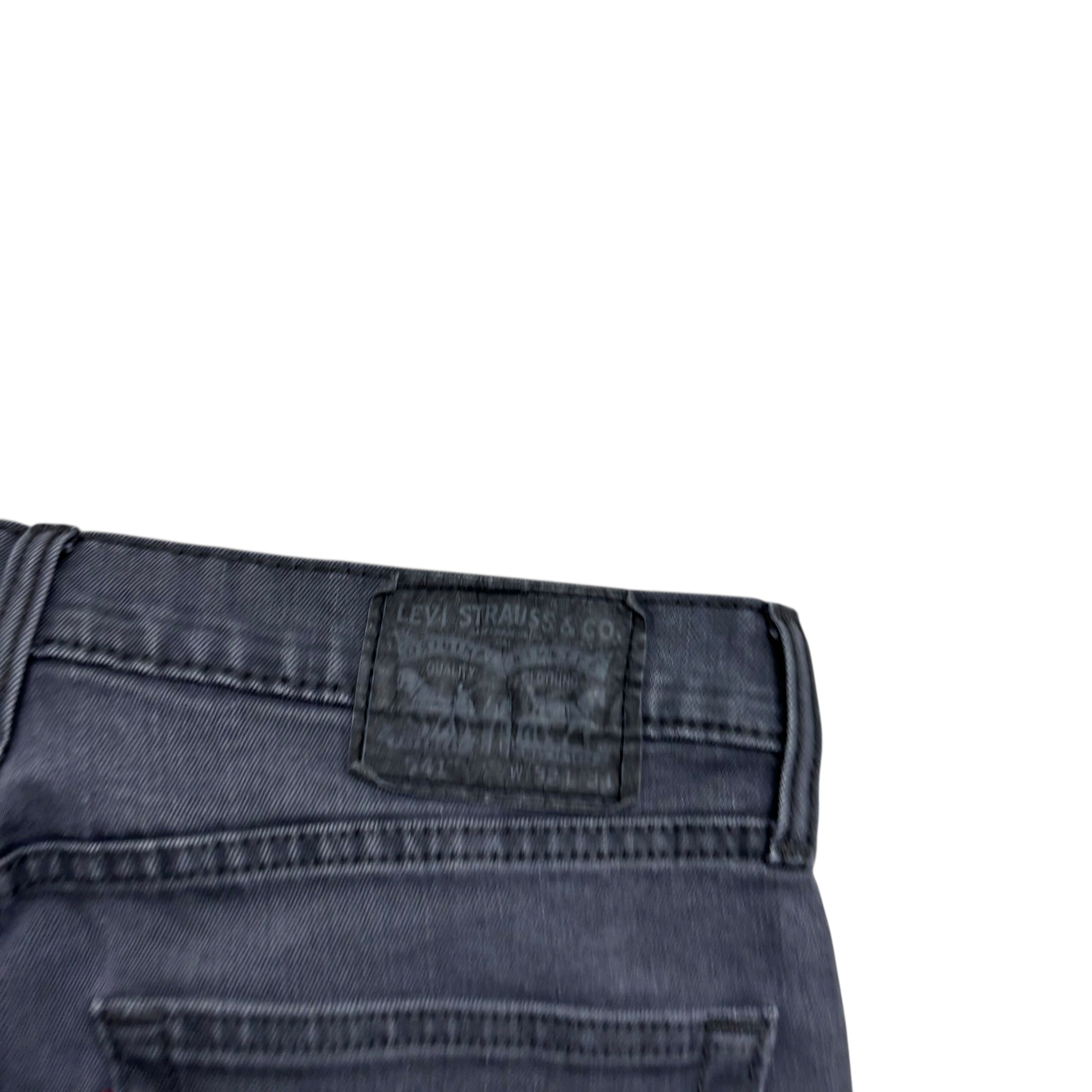 Levis 541 Jeans W32 L33 Mens Grey Athletic Tapered Fit Stretch Denim (F)