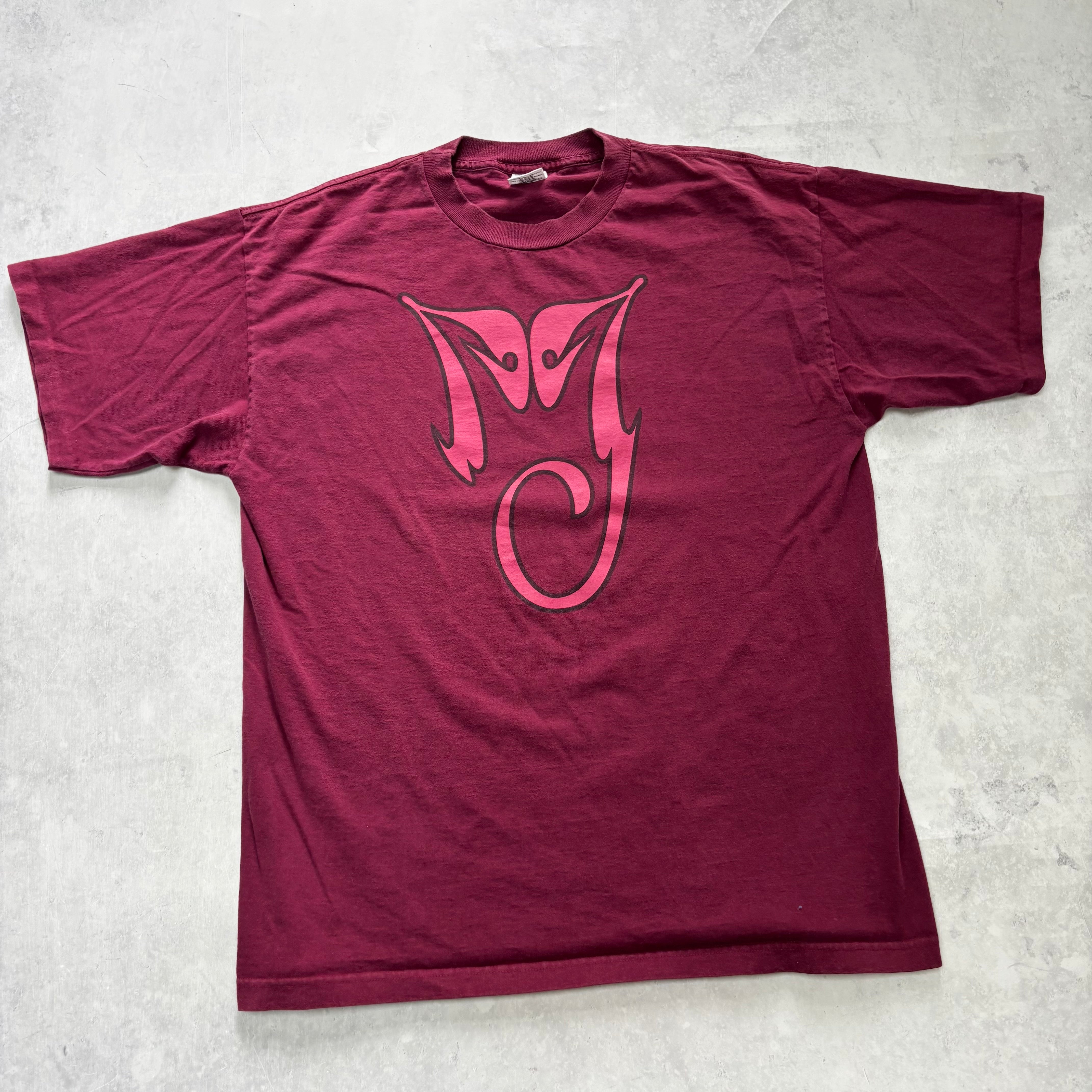 Vintage Michael Jackson T Shirt Mens XL Burgundy Single Stitch Music 90s (E)