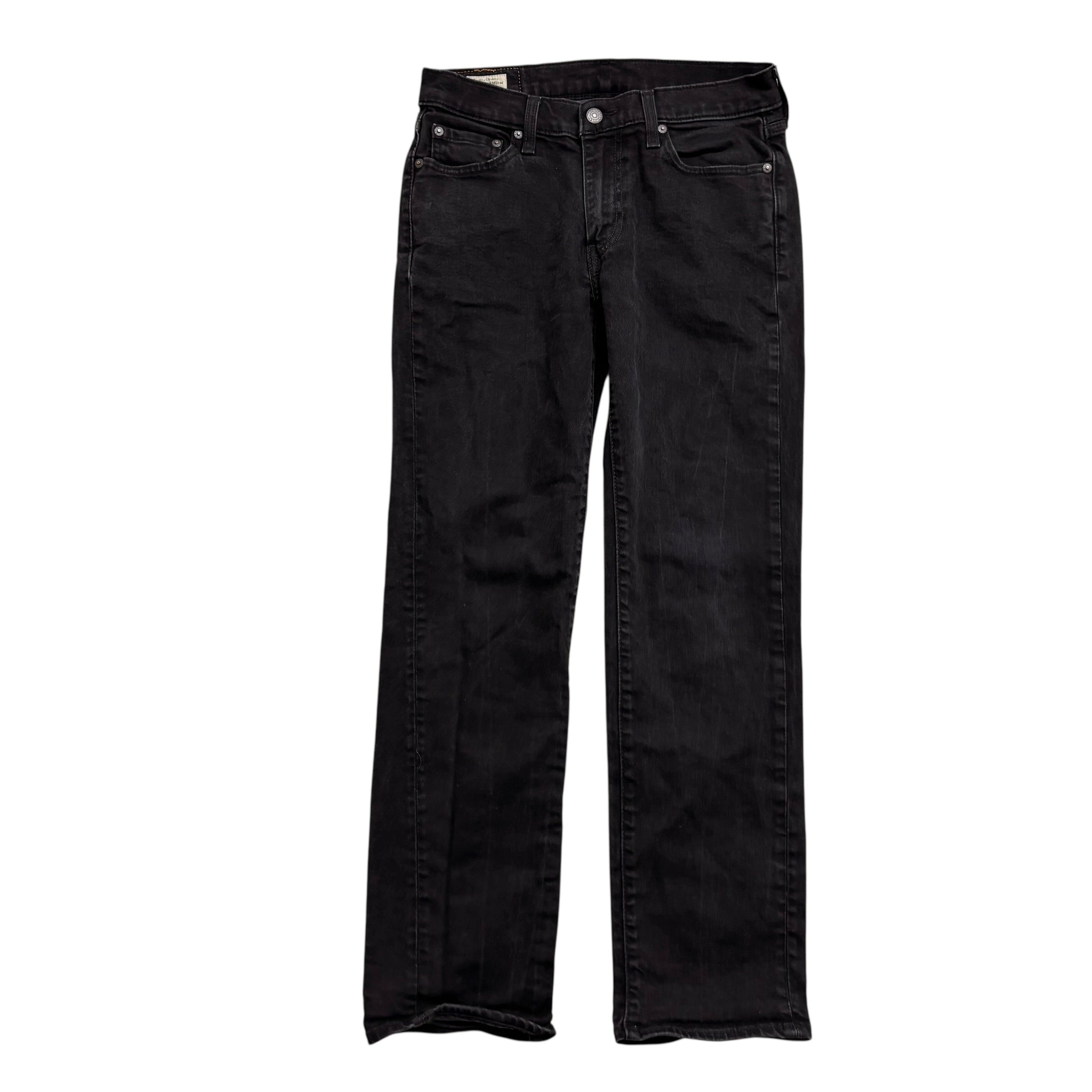 Levis 514 Jeans W29 L30 Mens Black Regular Straight Stretch Premium Denim (E)