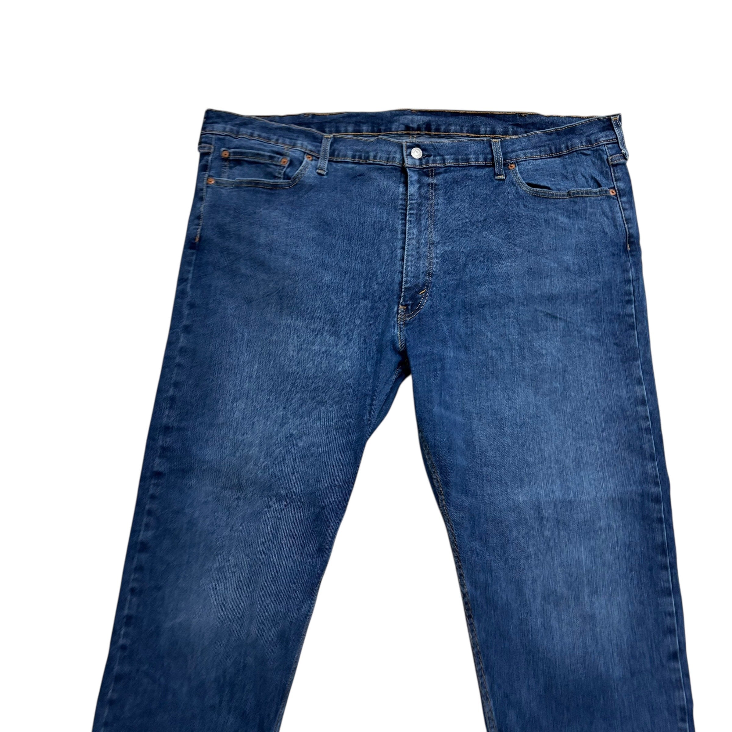 Levis 502 Jeans W50 L31 Mens Mid Blue Regular Tapered Fit Stretch Denim (E)