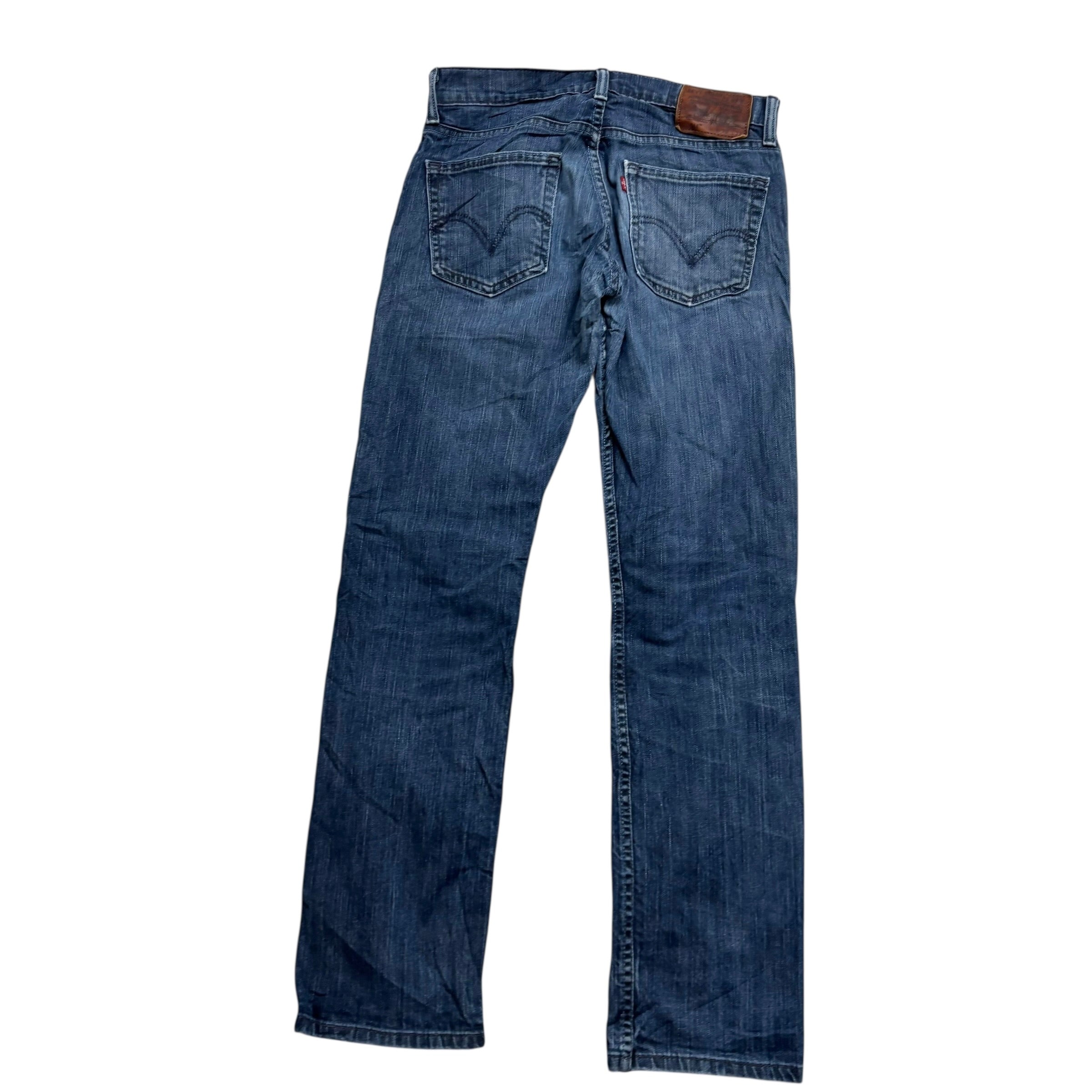 Levis 514 Jeans W30 L32 Mens Dark Blue Slim Straight Fit Stretch Denim