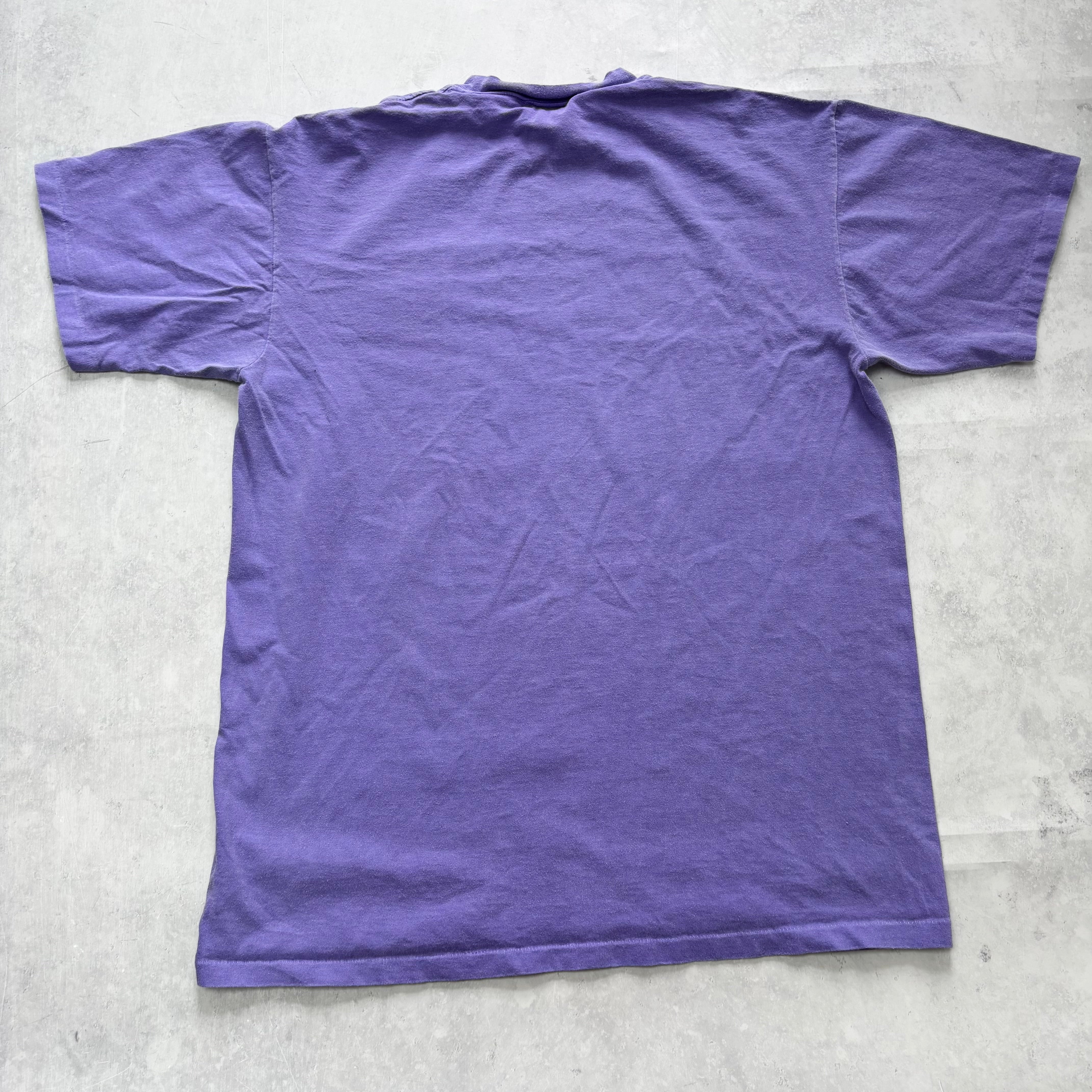 Vintage T Shirt Mens Large Purple Single Stitch Graphic Print 90s