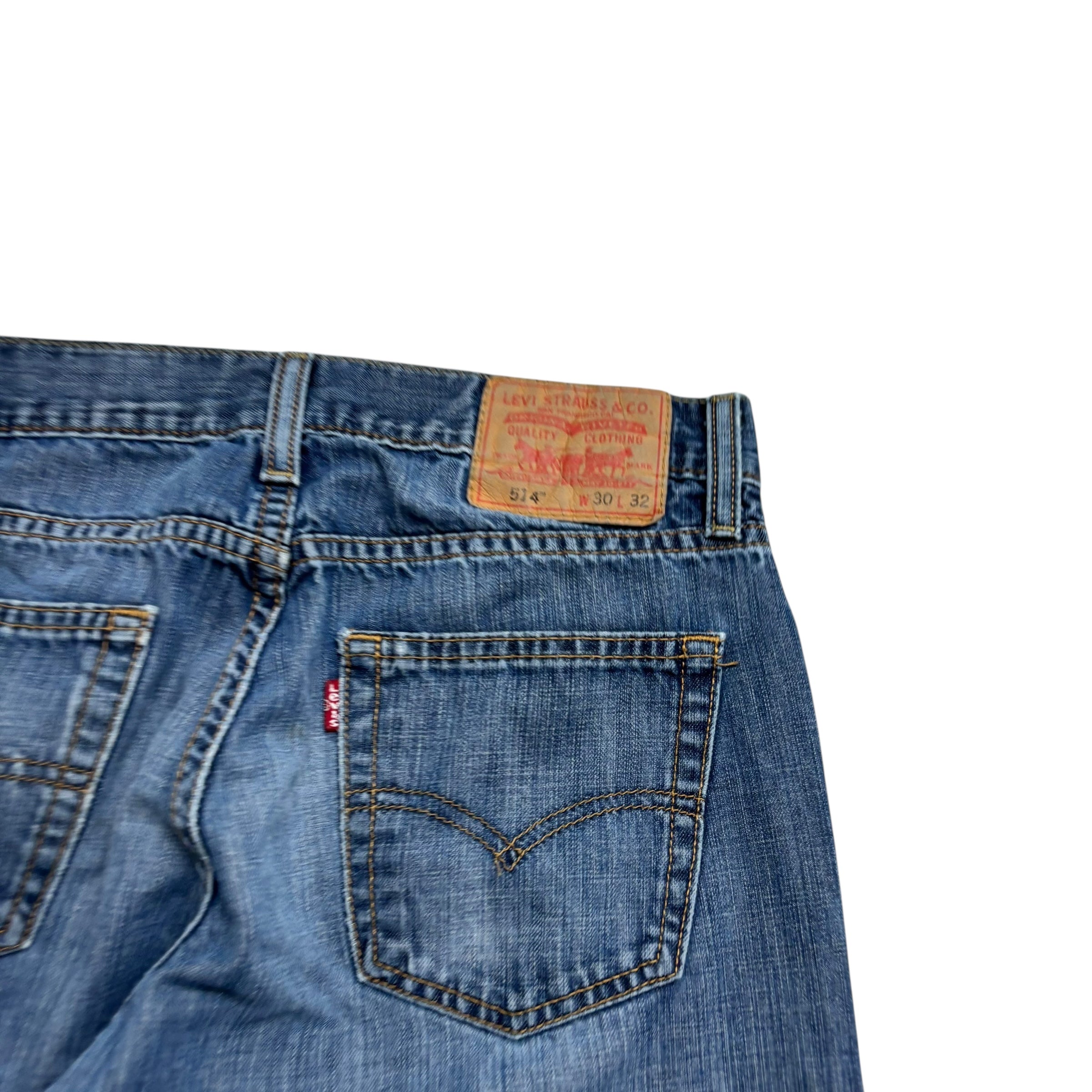 Levis 514 Jeans W29 L32 Mens Dark Blue Regular Straight Fit Vintage Denim