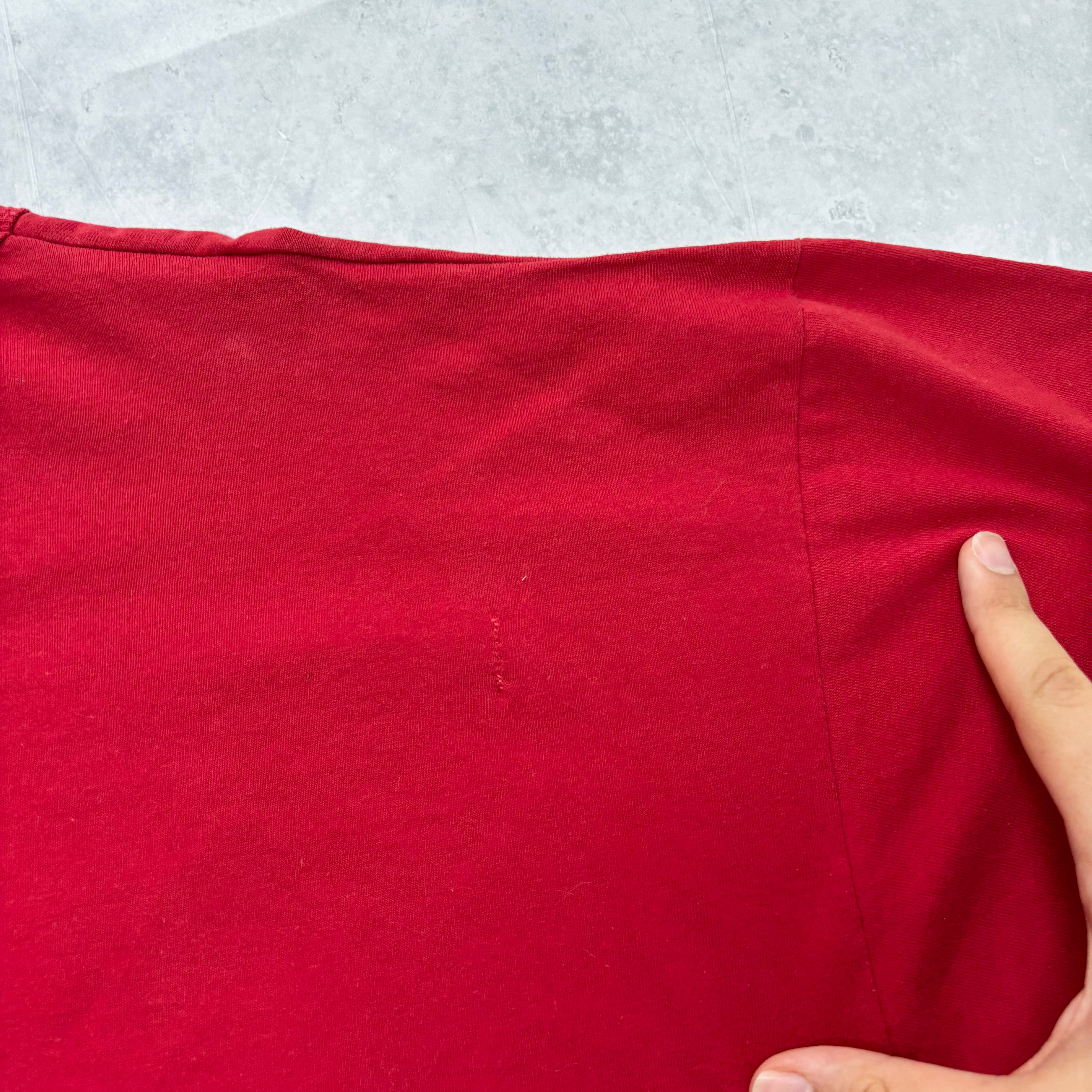 Vintage T Shirt Mens XL Red Single Stitch Graphic Print 90s Baseball