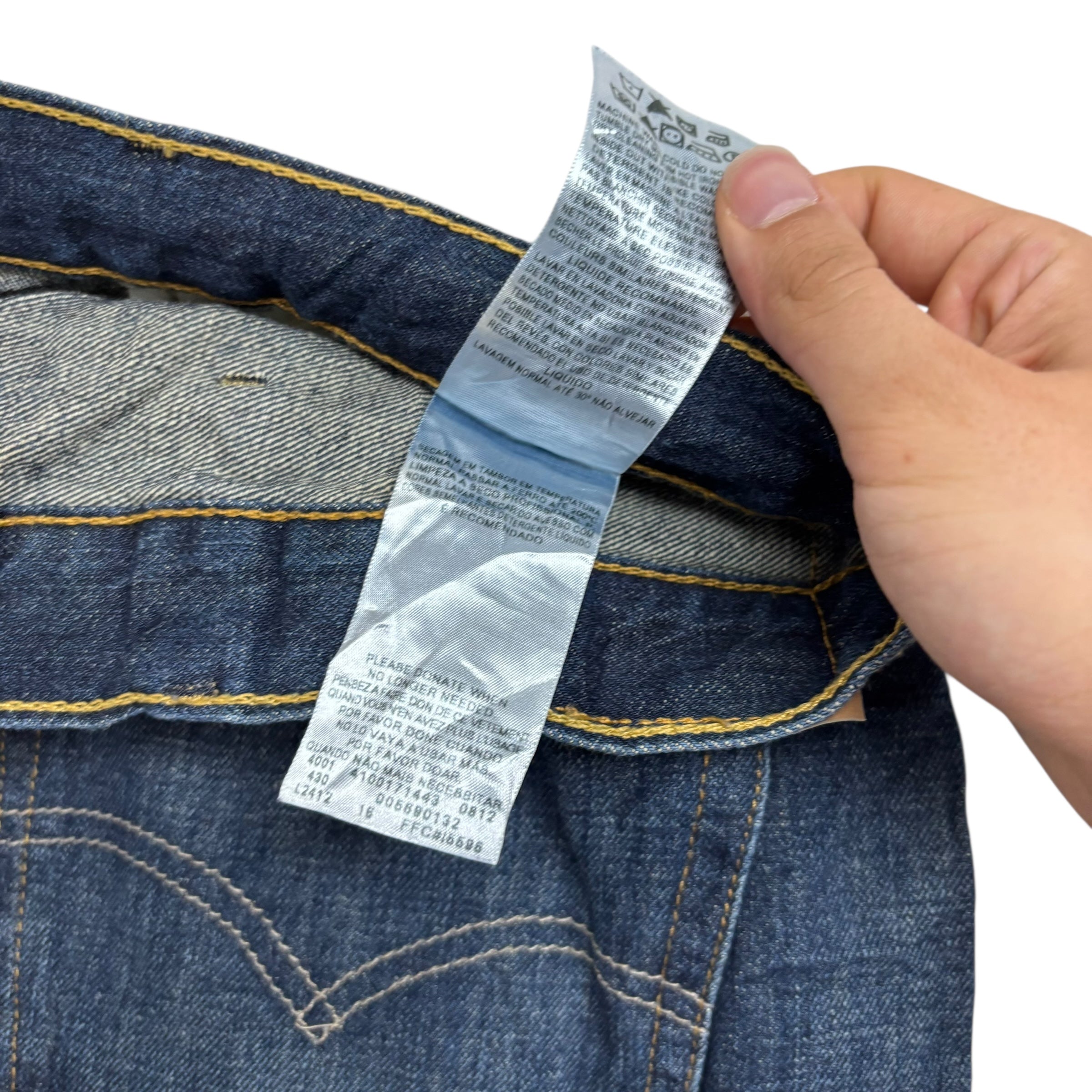 Levis 569 Jeans W42 L30 Mens Dark Blue Baggy Relaxed Straight Fit Vintage Denim