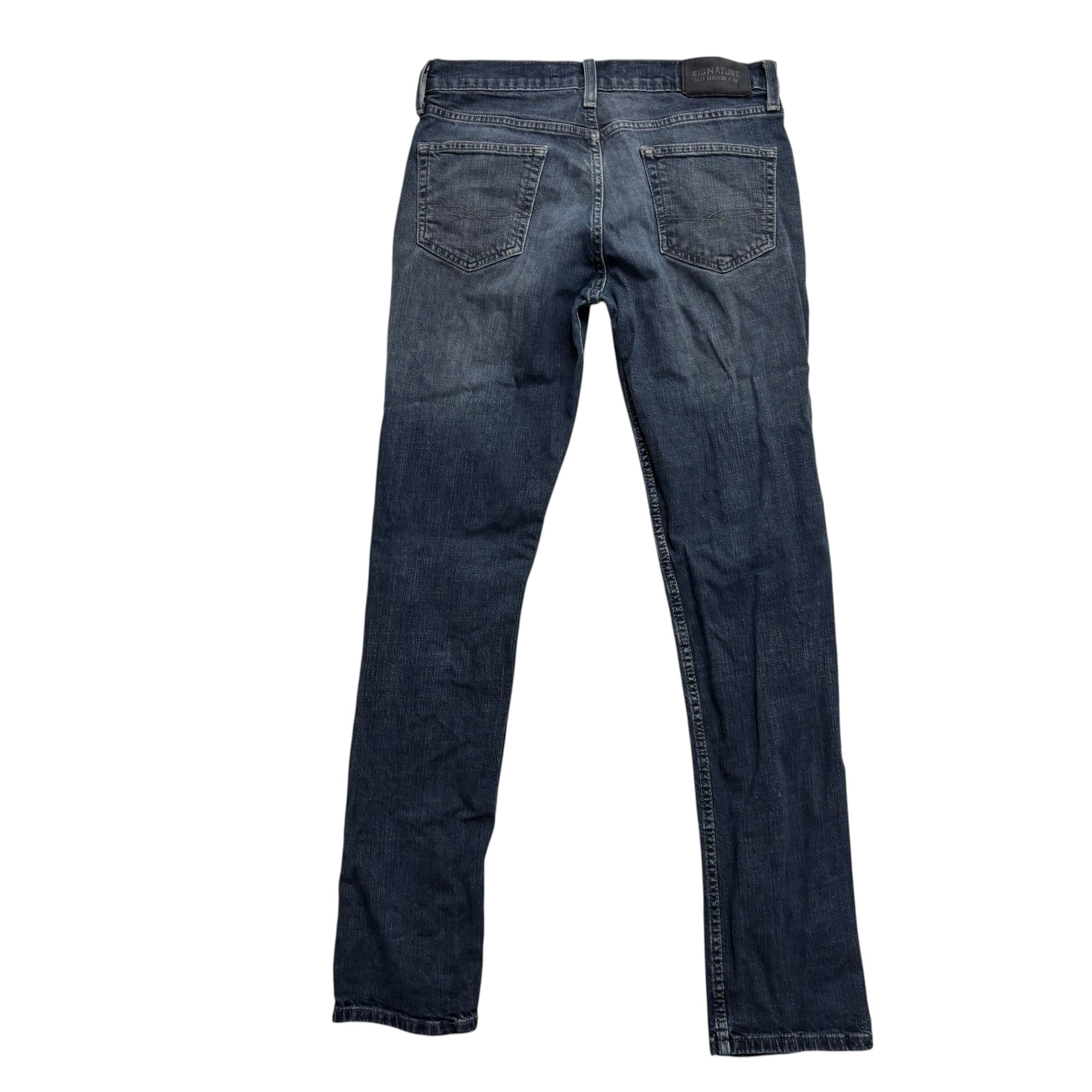 Levis Signature Jeans W30 L32 Mens Navy Blue Slim Fit Stretch Denim