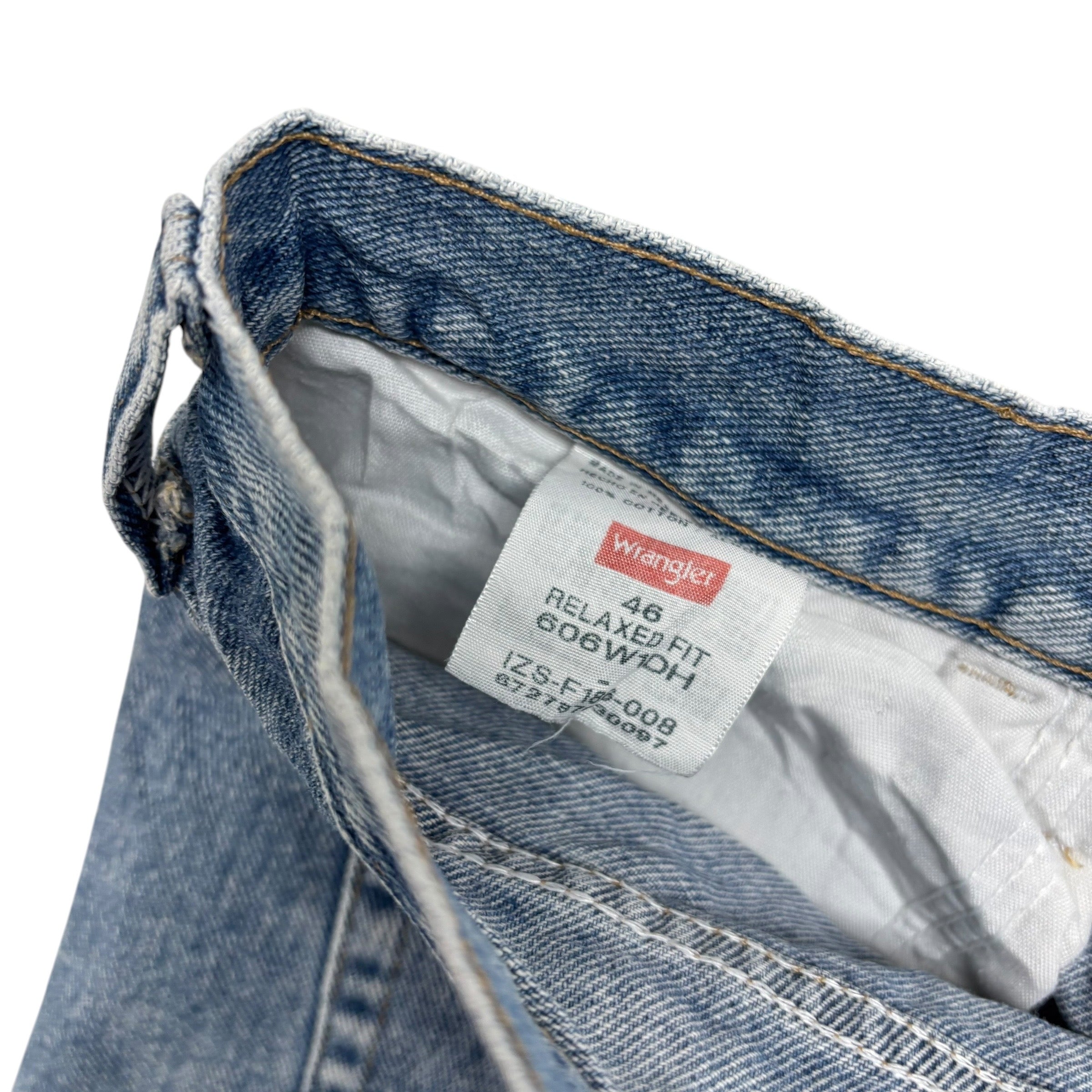 Wrangler Baggy Jorts W44 Mens Denim Shorts Light Blue Relaxed Fit