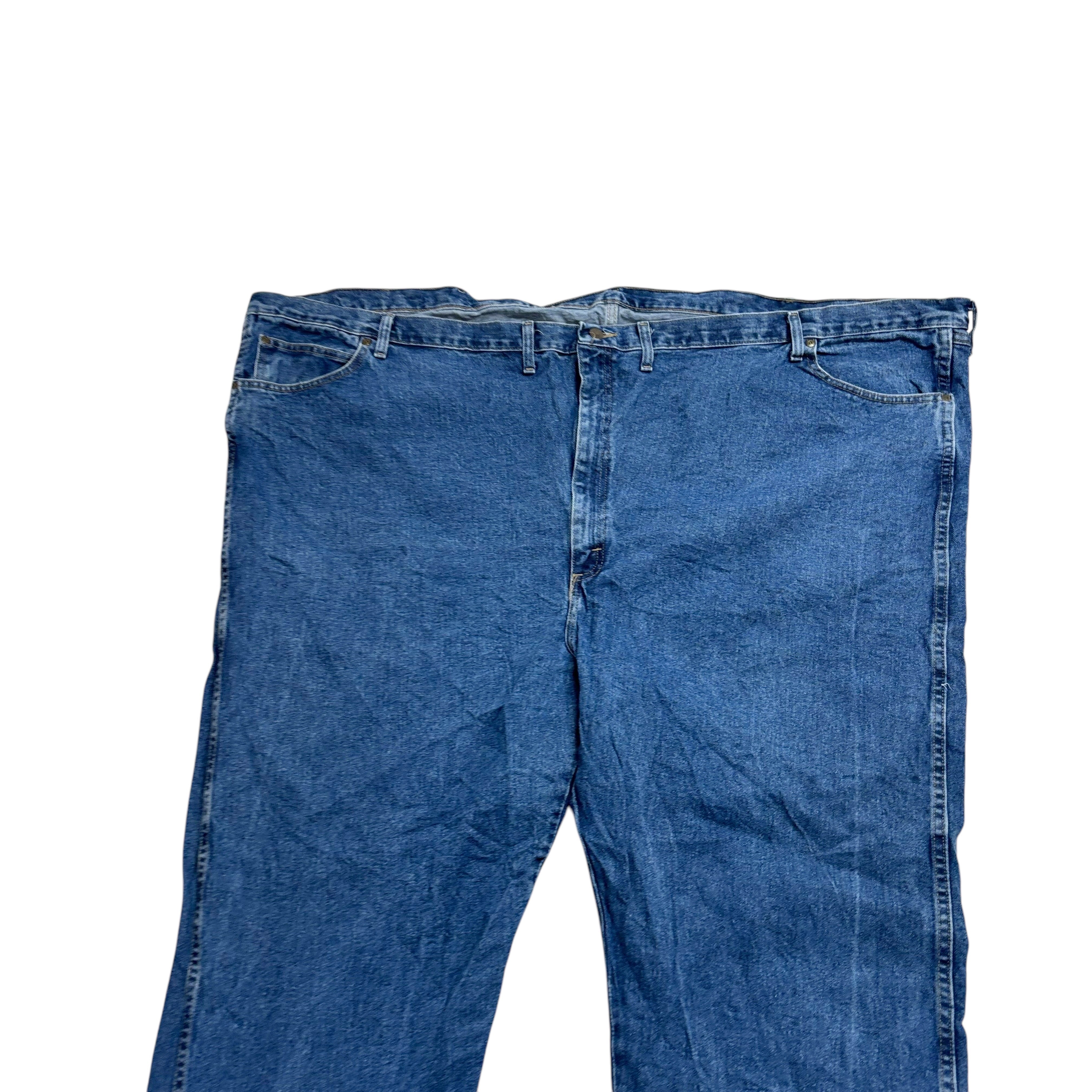 Wrangler Jeans W66 L32 Mens Mid Blue Regular Straight Fit Vintage Denim (E)
