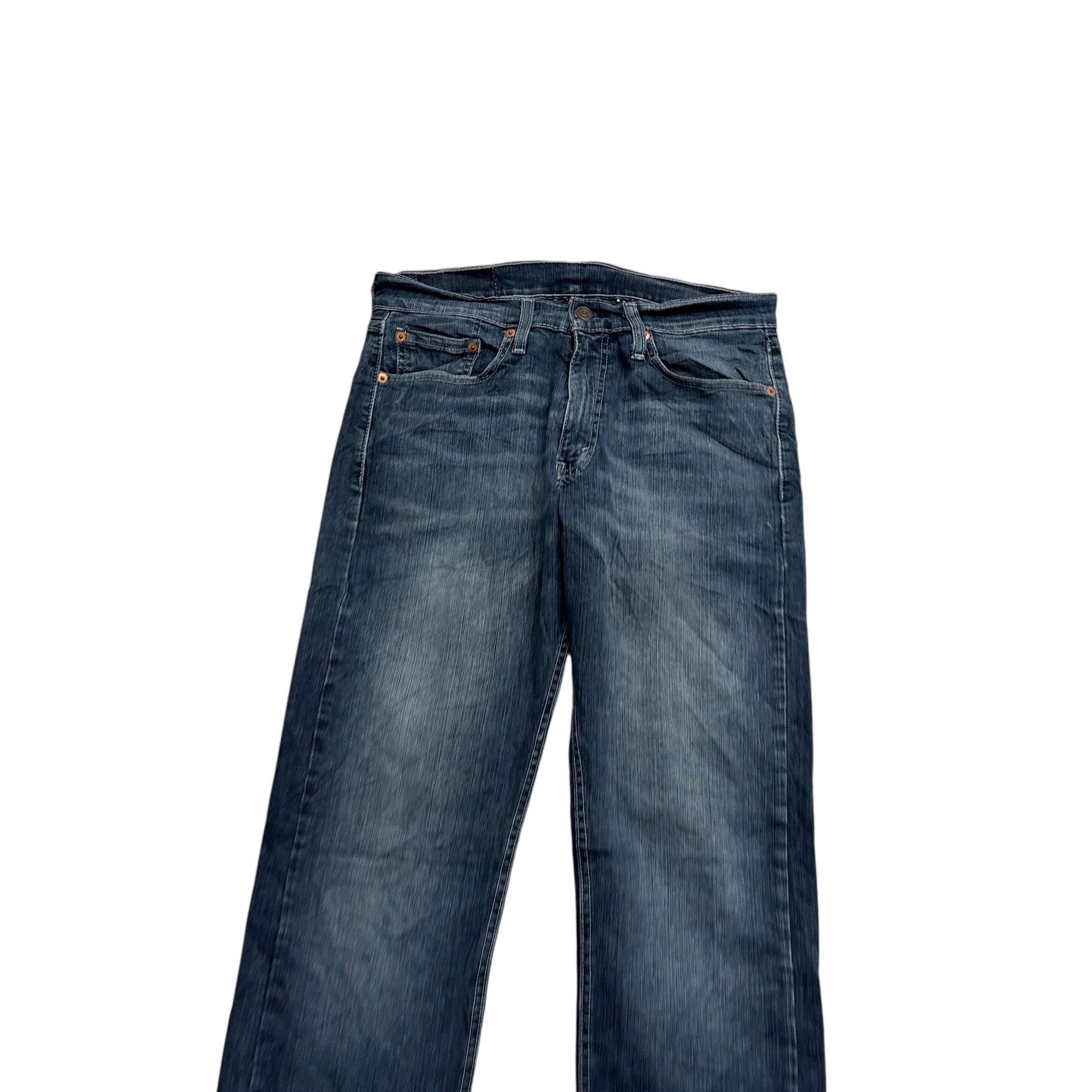 Levis 505 Jeans W30 L32 Mens Dark Blue Regular Straight Fit Stretch Denim
