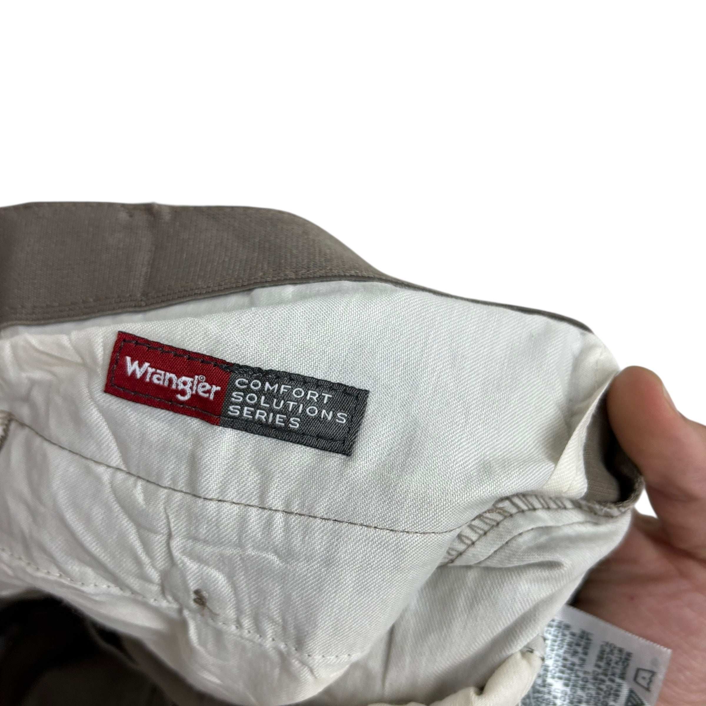 Wrangler Trousers W40 L27 Mens Green Relaxed Straight Fit Stretch Pants (E)