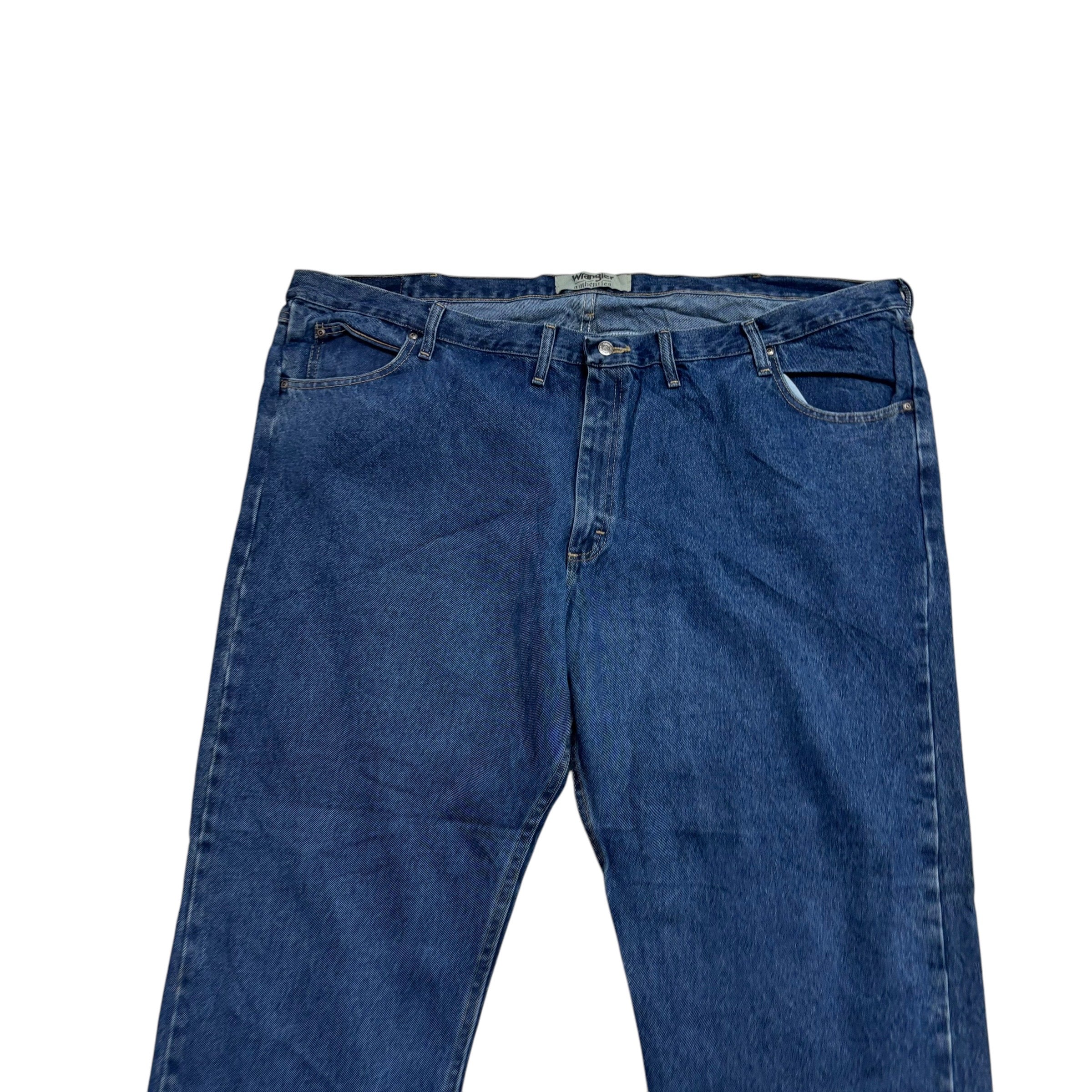 Wrangler Jeans W50 L32 Mens Mid Blue Baggy Relaxed Straight Fit Denim (E)