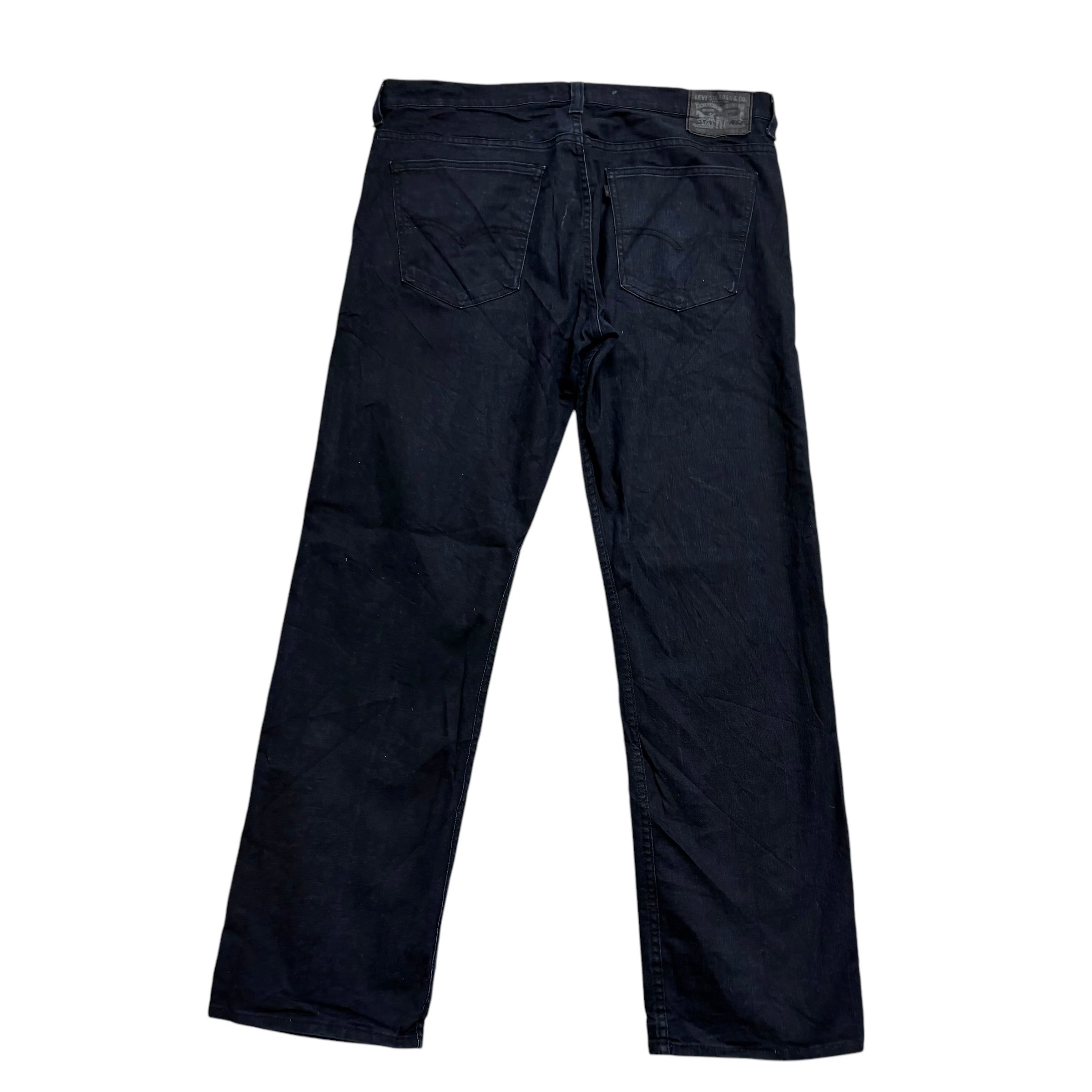 Levis 569 Jeans W36 L34 Mens Navy Blue Relaxed Straight Fit Stretch Denim
