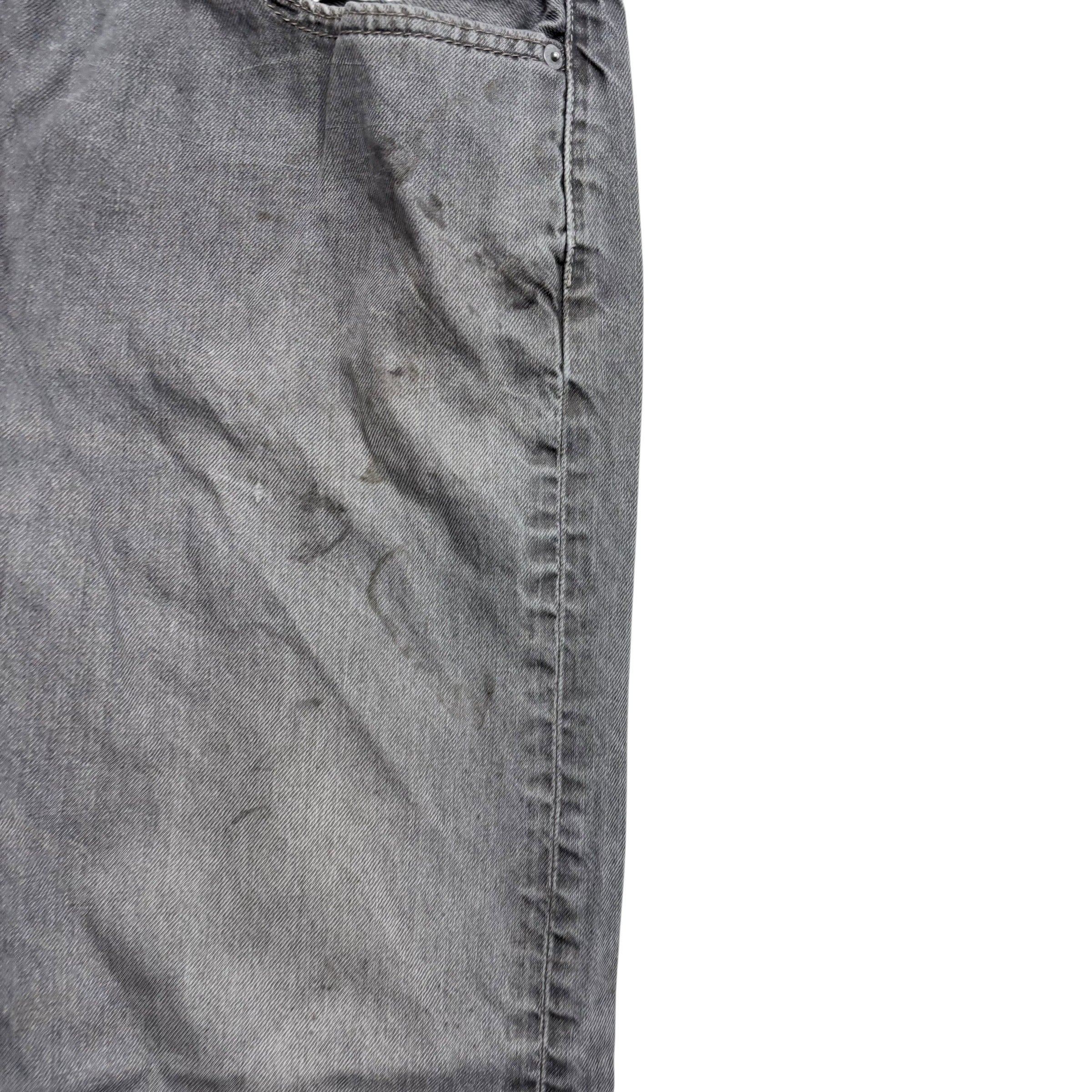 Levis 569 Jeans W42 L30 Mens Grey Baggy Relaxed Straight Fit Denim (F)