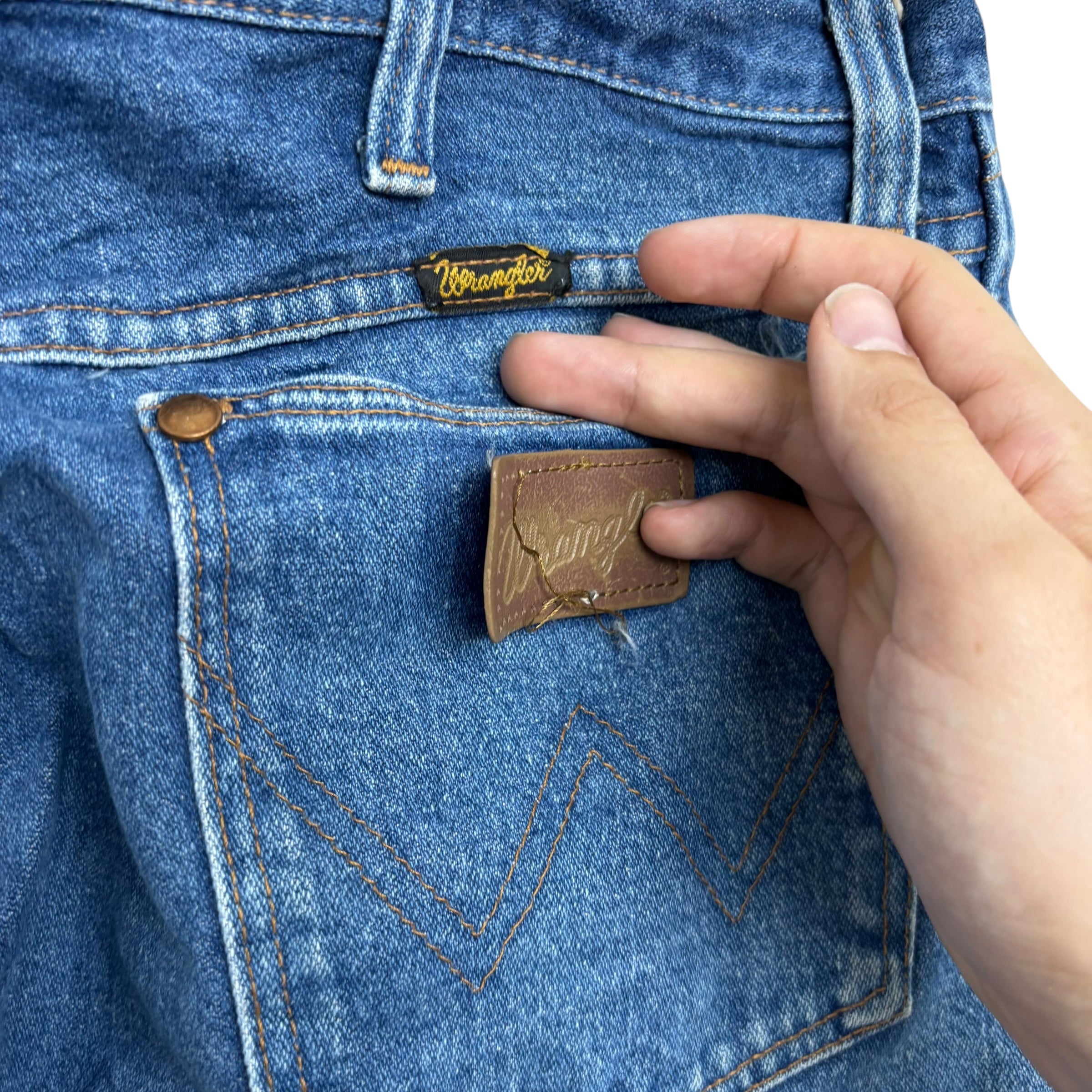 Wrangler Jeans Cowboy Cut W34 L34 Mens Mid Blue 13MWZ USA Made Vintage