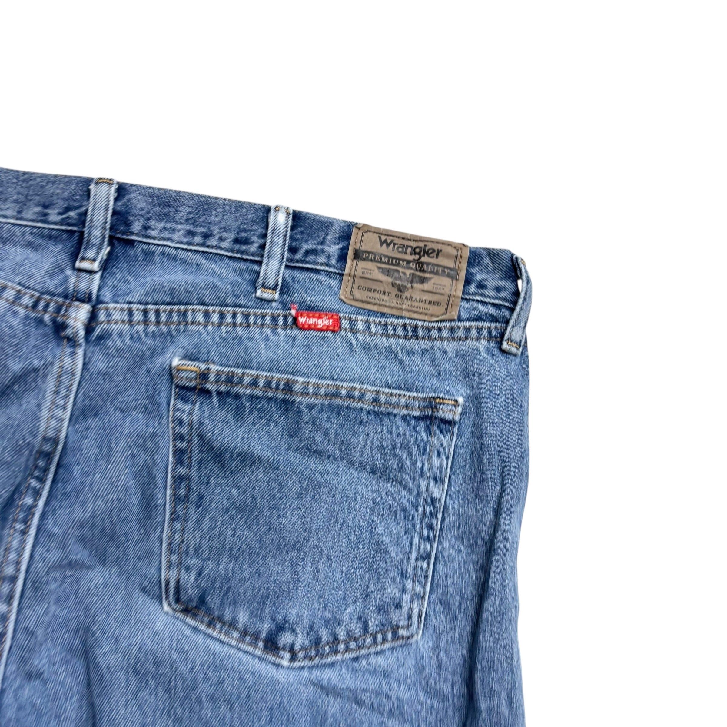 Wrangler Jeans W40 L29 Mens Mid Blue Baggy Relaxed Straight Fit Denim