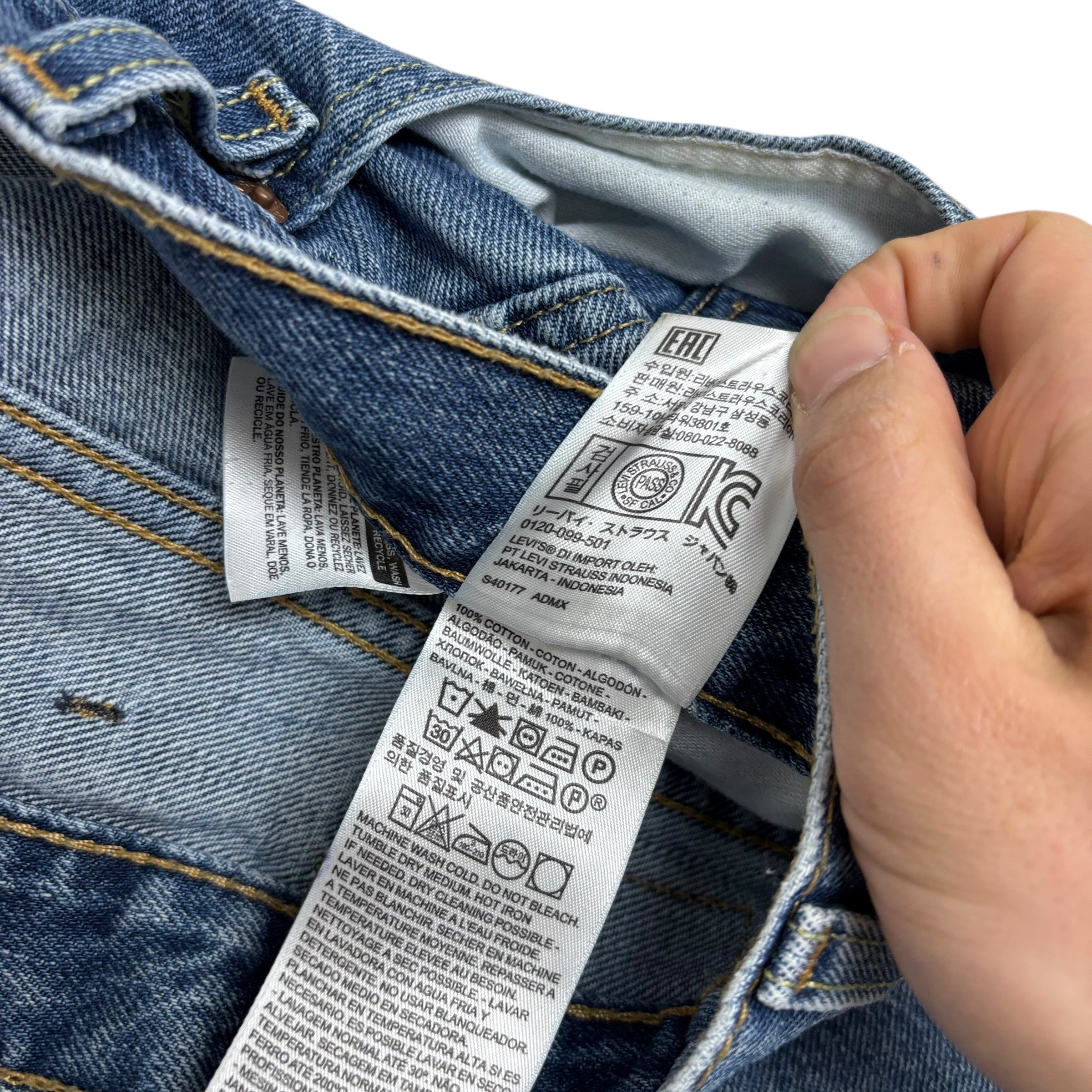 Levis 560 Jeans W48 L32 Mens Mid Blue Baggy Relaxed Comfort Fit Denim (E)