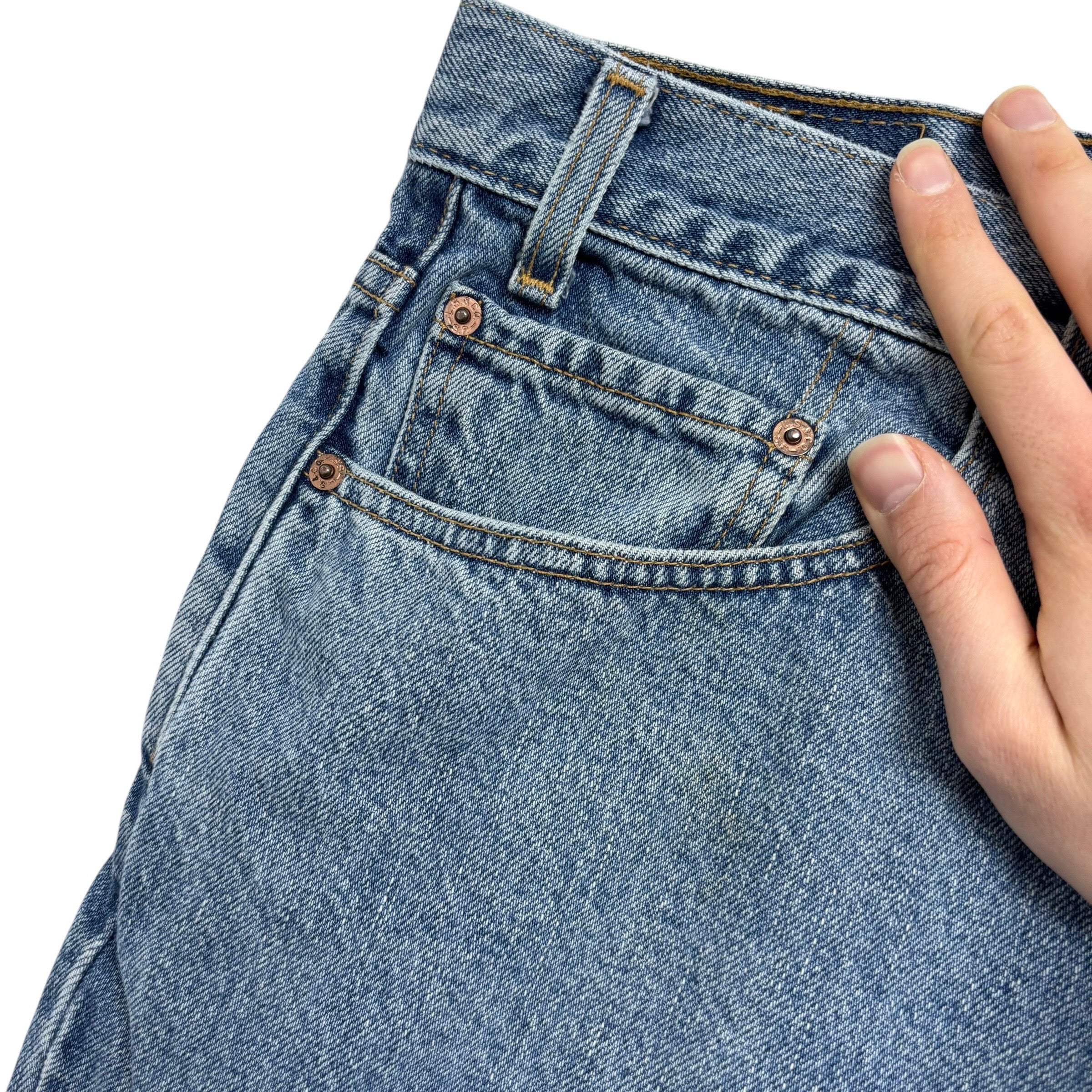 Levis 550 Jeans W40 L32 Mens Light Blue Relaxed Straight Fit Vintage Denim