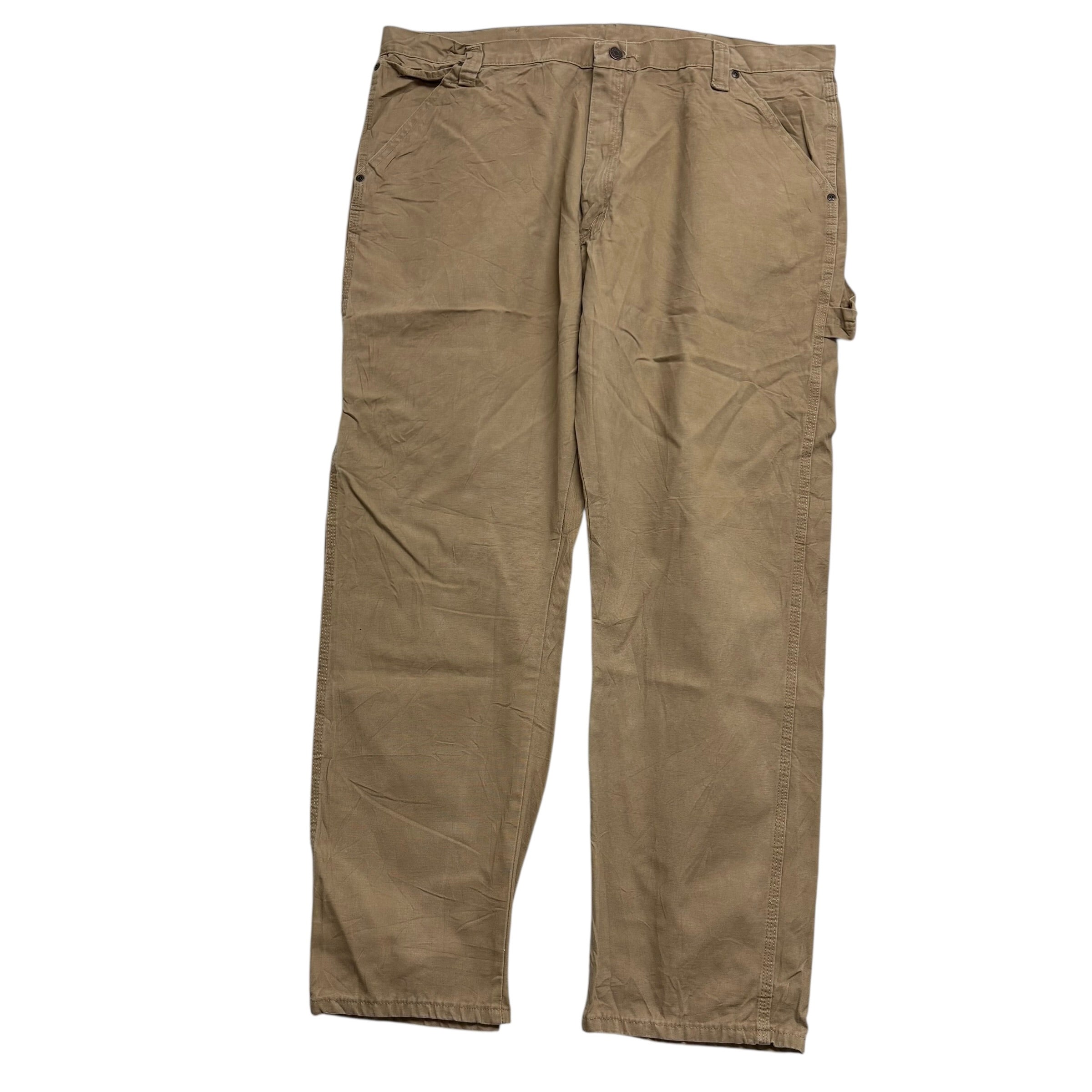 Wrangler Carpenter Trousers W42 L32 Mens Beige Relaxed Baggy Fit Pants (E)