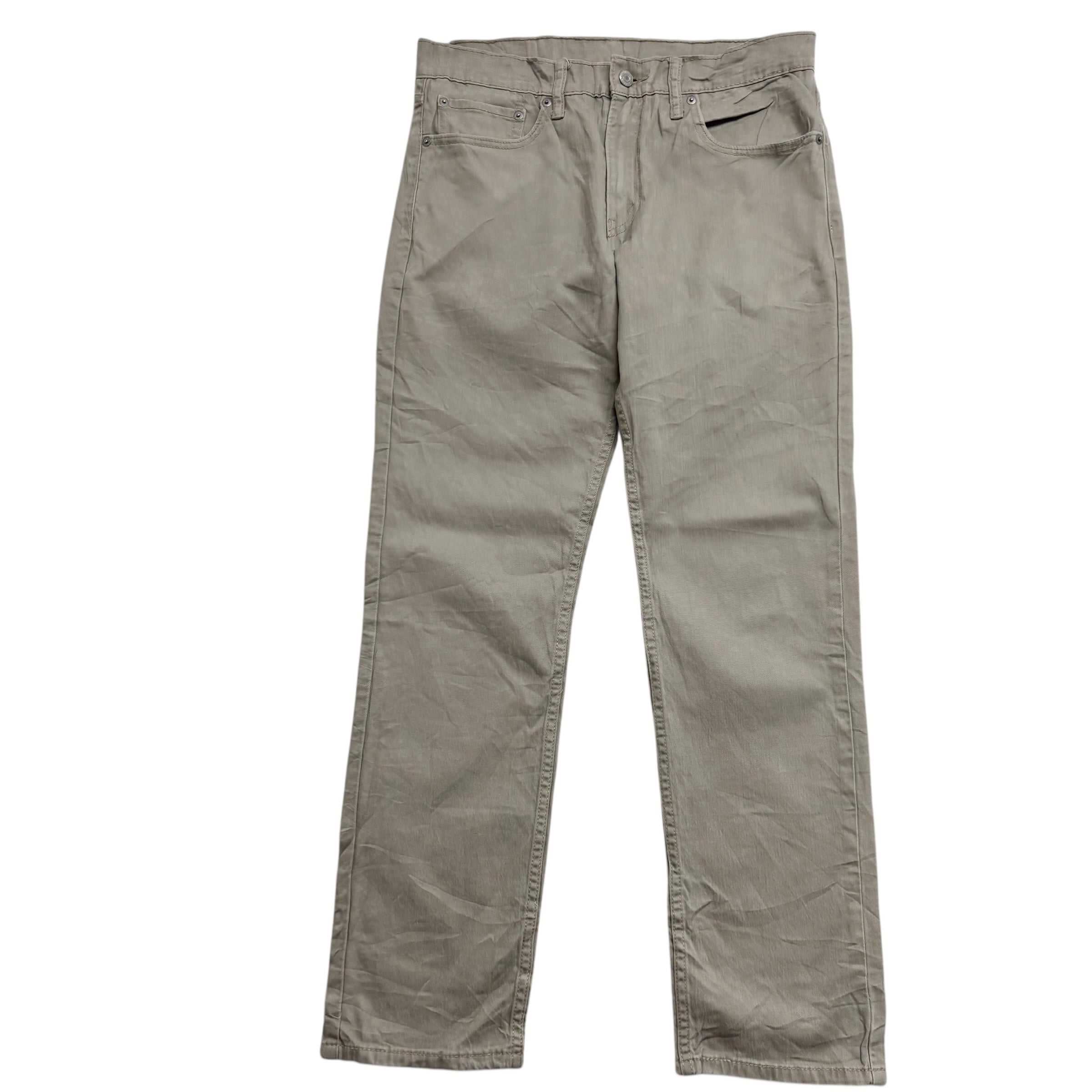 Levis 511 Trousers W32 L30 Mens Beige Slim Fit Stretch Pants (E)