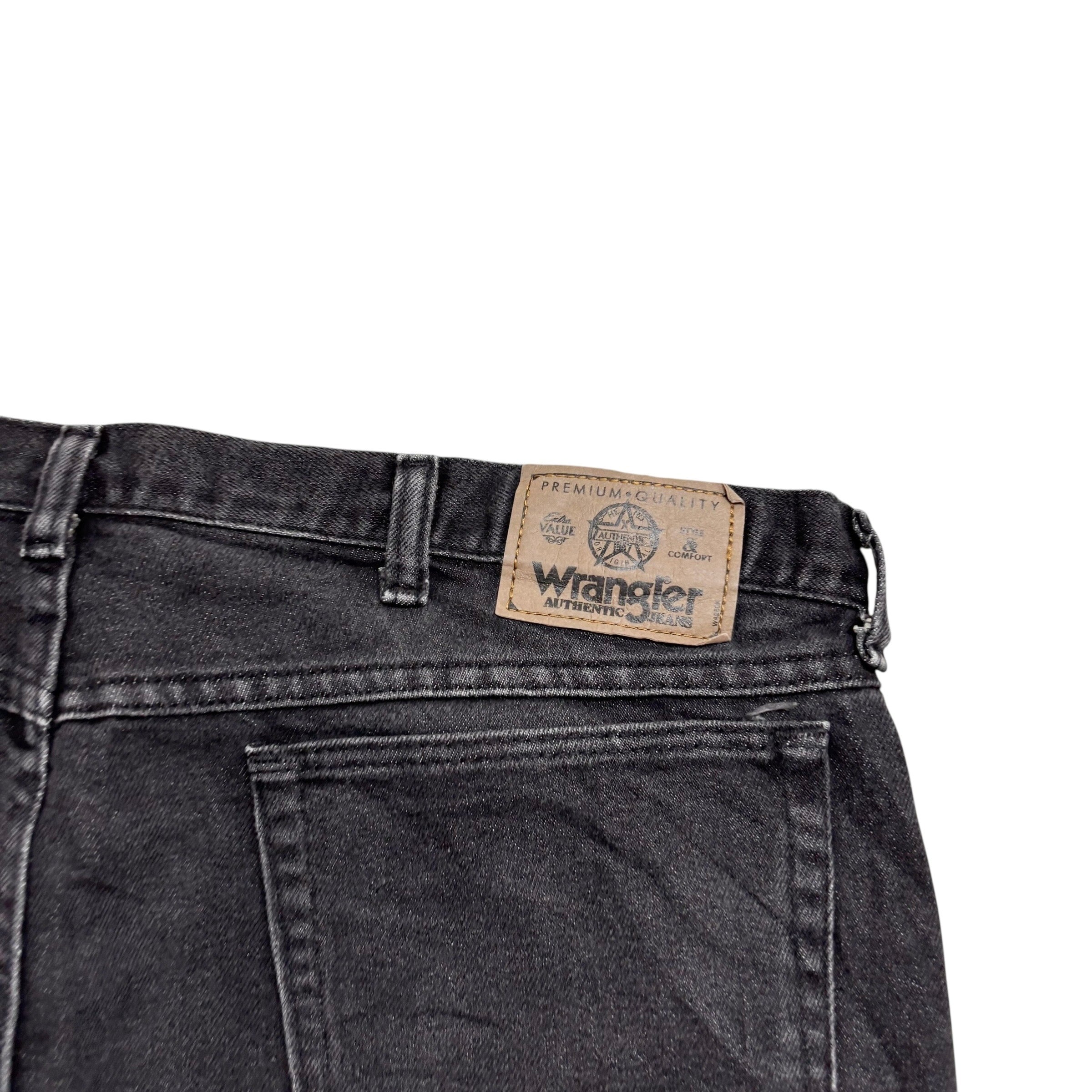 Wrangler Jeans W38 L30 Mens Black Relaxed Straight Fit Baggy Denim (E)
