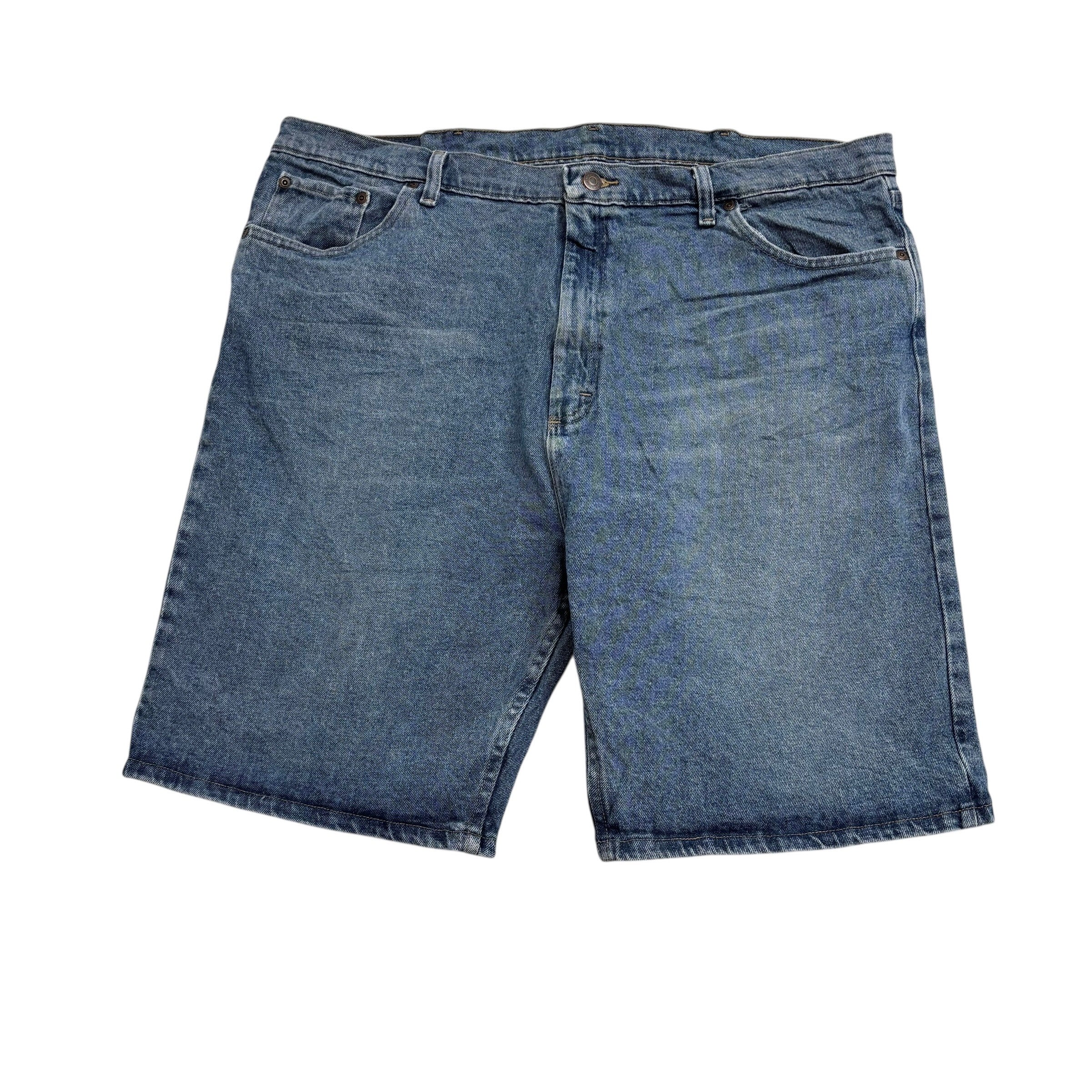 Wrangler Jorts W42 Mens Denim Shorts Mid Blue Regular Fit Stretch (E)