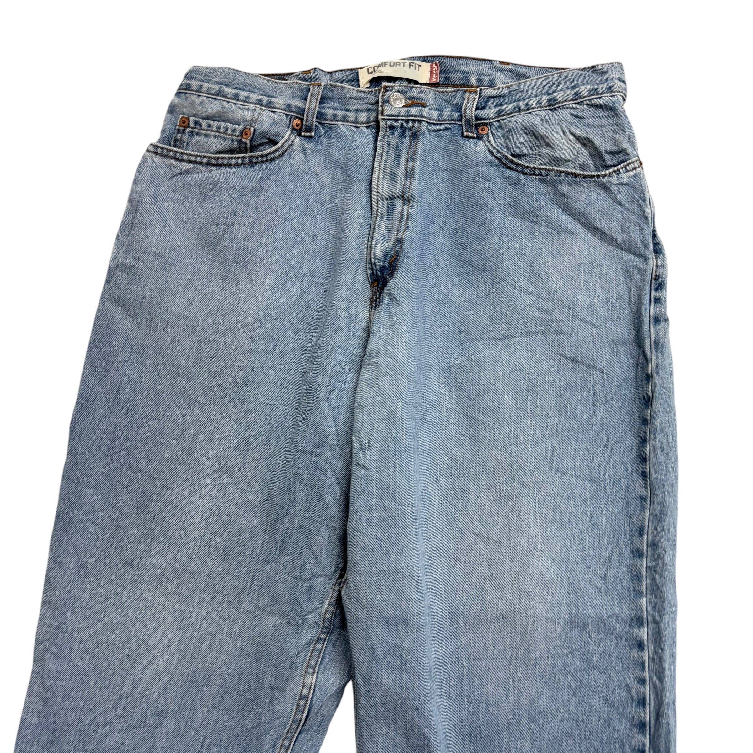Levis 560 Jeans W38 L32 Mens Light Blue Baggy Relaxed Comfort Fit Vintage Denim