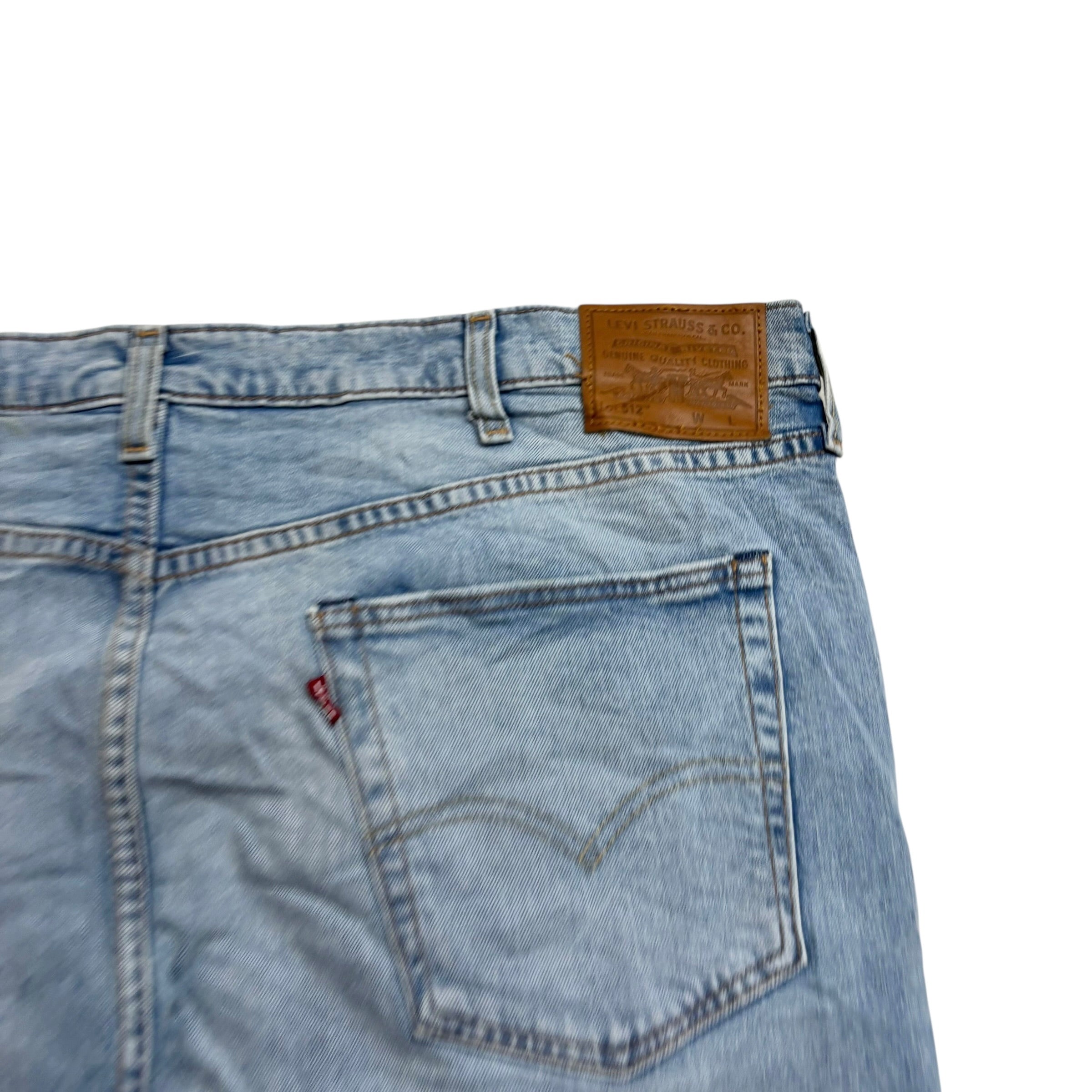 Levis 512 Jeans W44 L33 Mens Light Blue Slim Tapered Fit Stretch Premium Denim