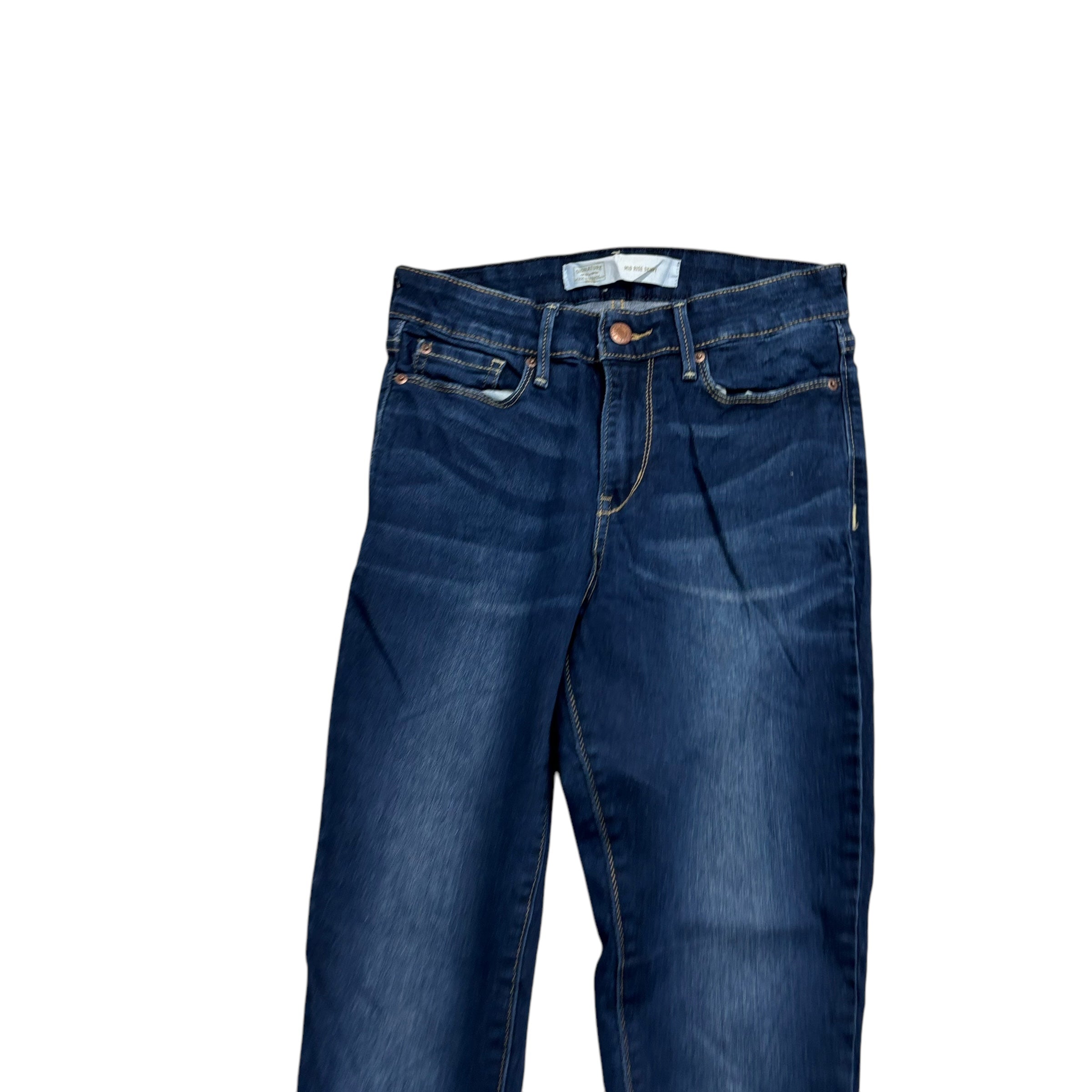 Levis Signature Jeans W25 L30 Womens Skinny Fit Dark Blue Stretch Denim (E)