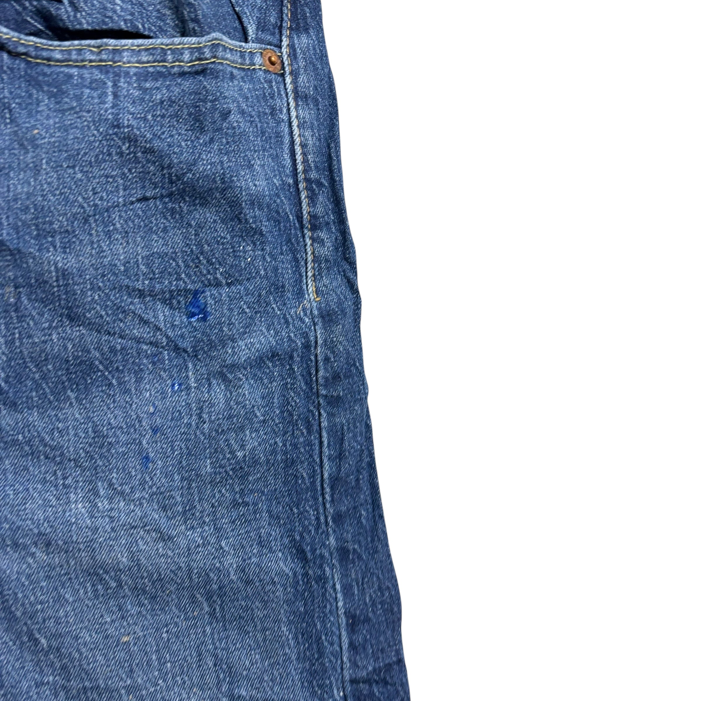 Levis 502 Jeans W34 L29 Mens Mid Blue Regular Tapered Fit Stretch Denim (F)