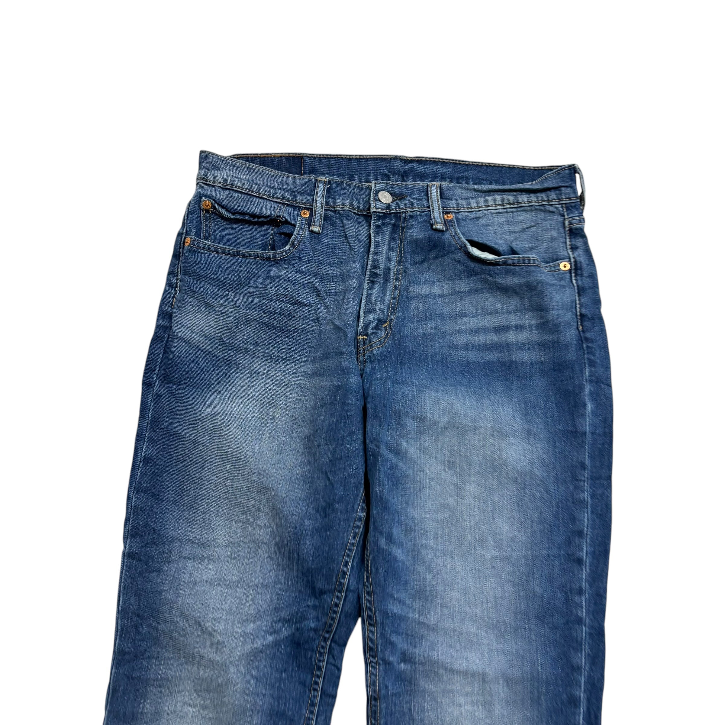 Levis 541 Jeans W32 L30 Mens Mid Blue Athletic Taper Fit Stretch Denim (E)