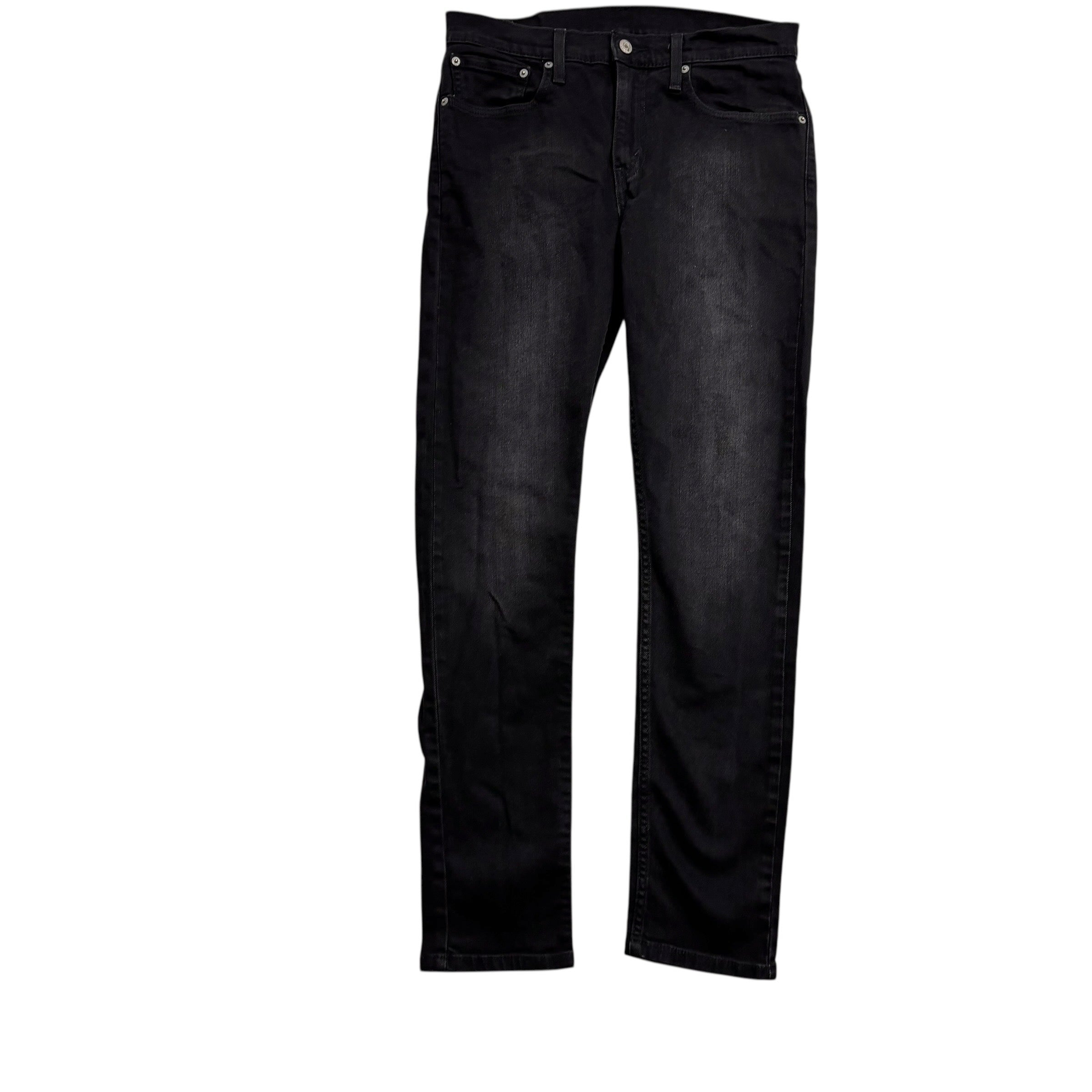 Levis 512 Jeans W32 L31 Mens Black Slim Tapered Fit Stretch Denim (E)
