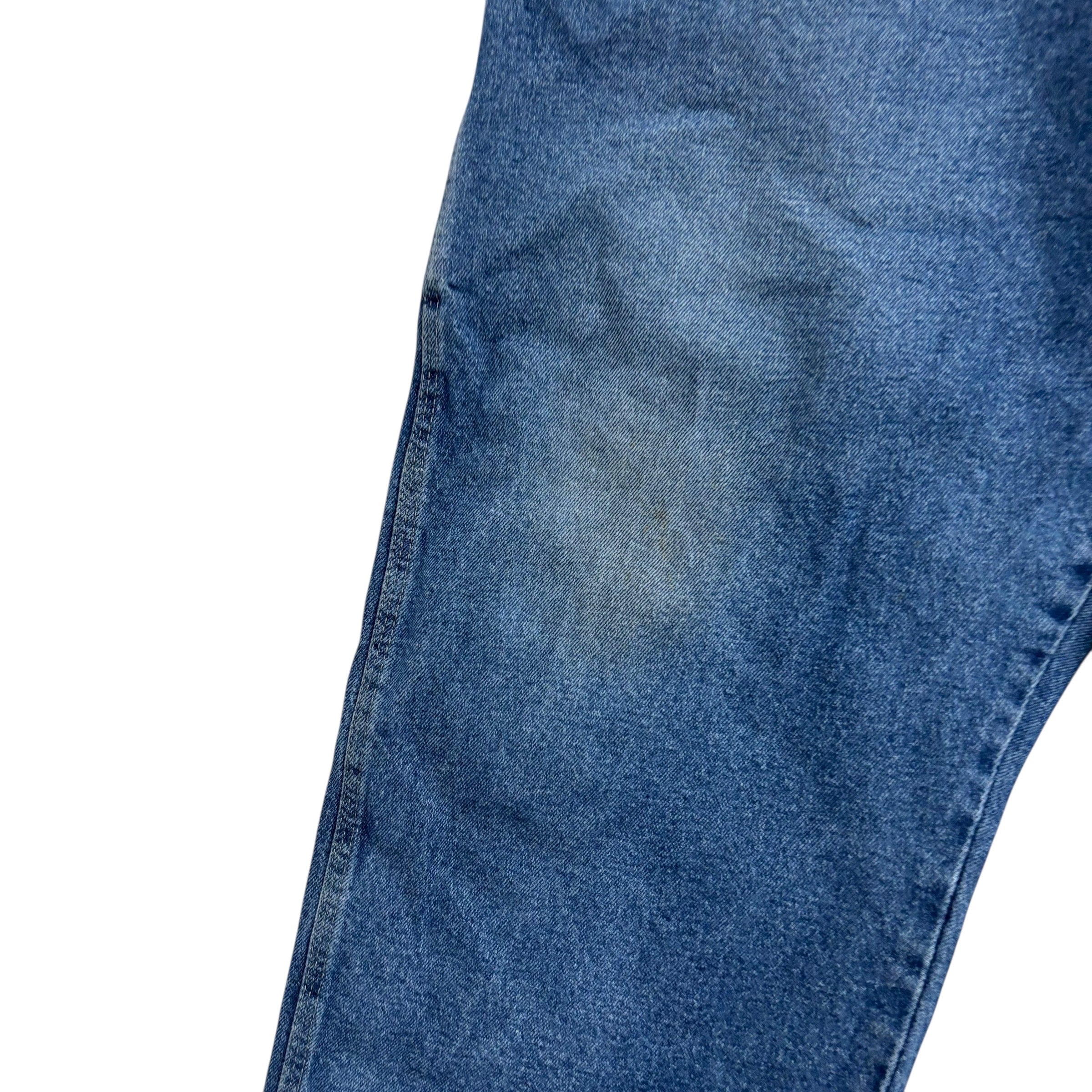 Wrangler Carpenter Jeans W40 L29 Mens Mid Blue Relaxed Straight Fit Stretch (F)