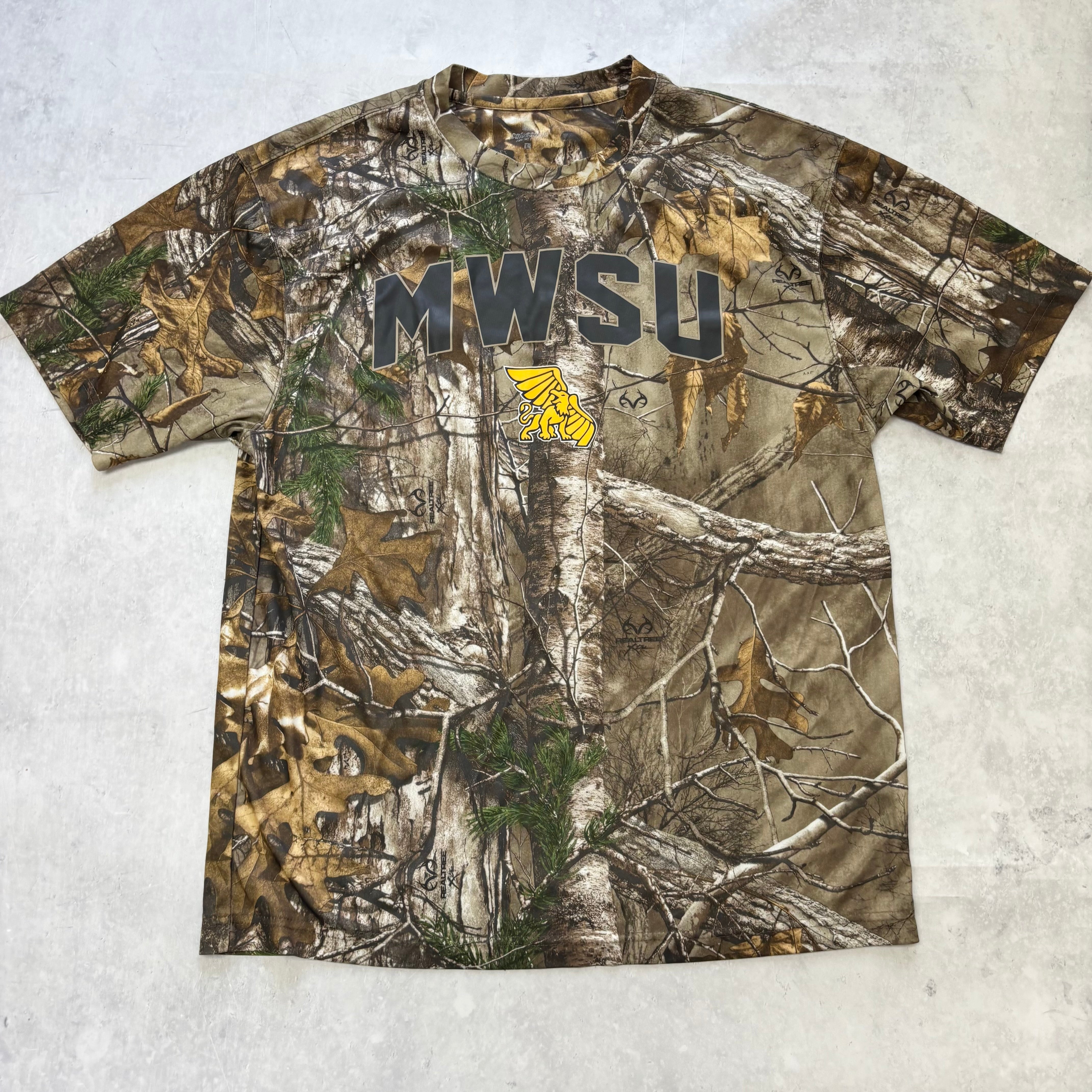 RealTree T Shirt Mens Large Camo Y2K Hunting College (E)